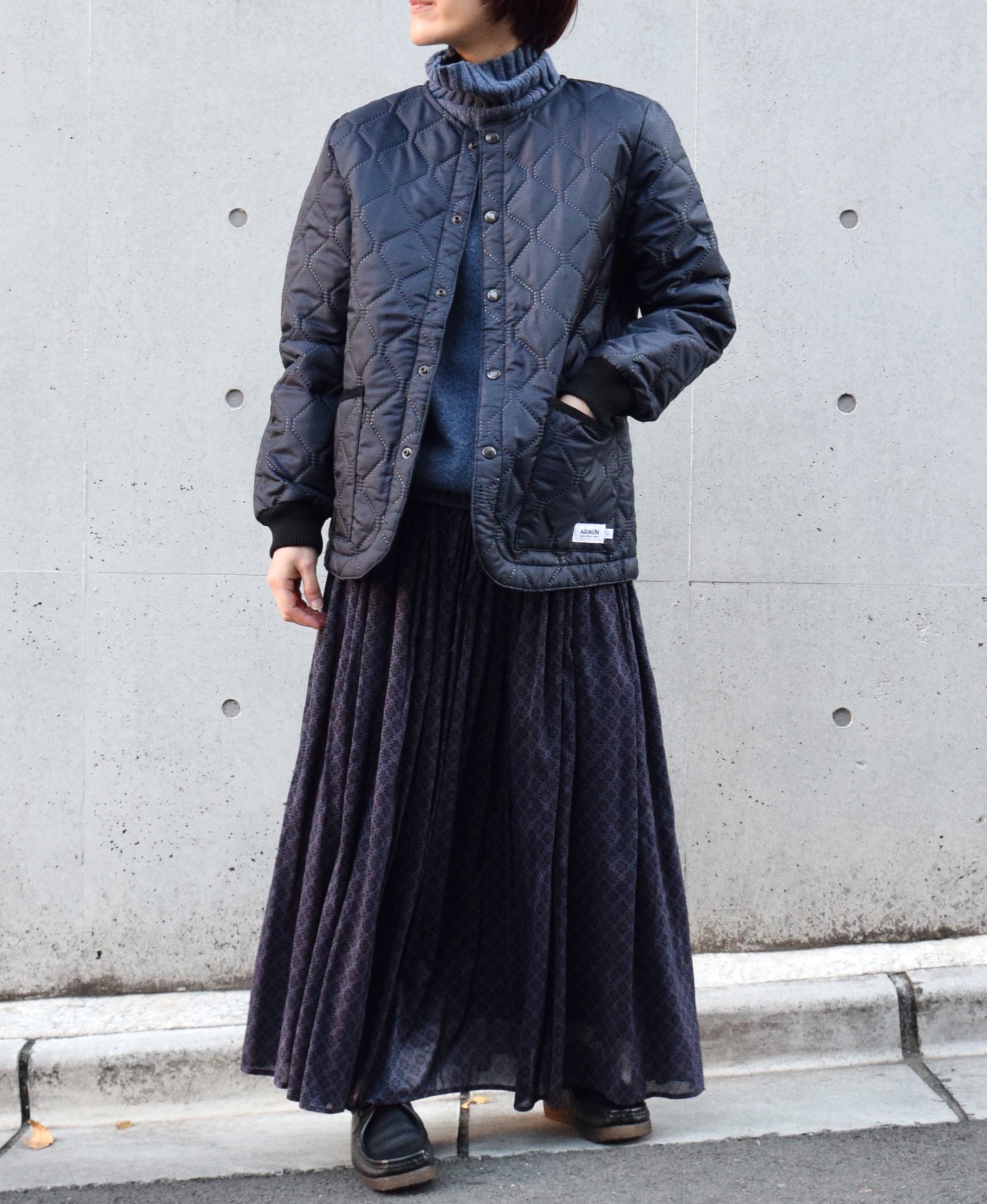 JNAMP1651 (ニット) GEELONG LAMBSWOOL POLO NECK SADDLE SHOULDER P/O