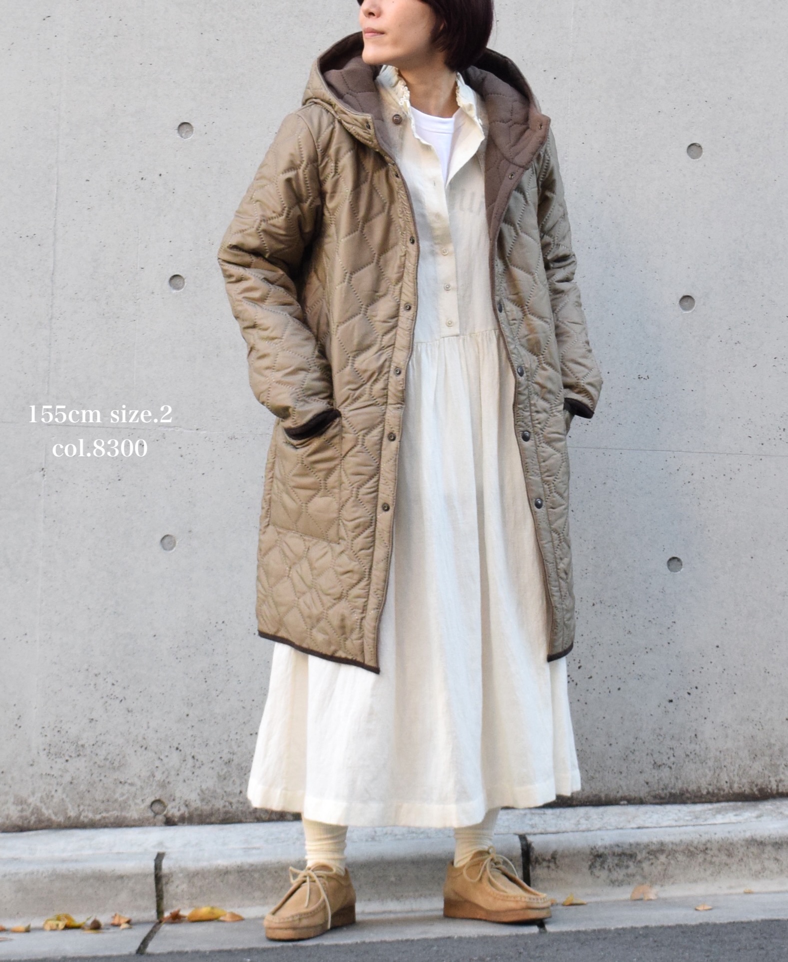 NAM1753 (コート) POLYxFLEECE HEAT QUILT REVERSIBLE HOODED COAT