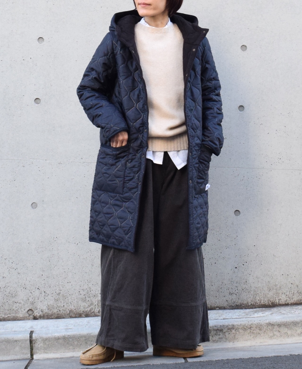 NAM1753 (コート) POLYxFLEECE HEAT QUILT REVERSIBLE HOODED COAT