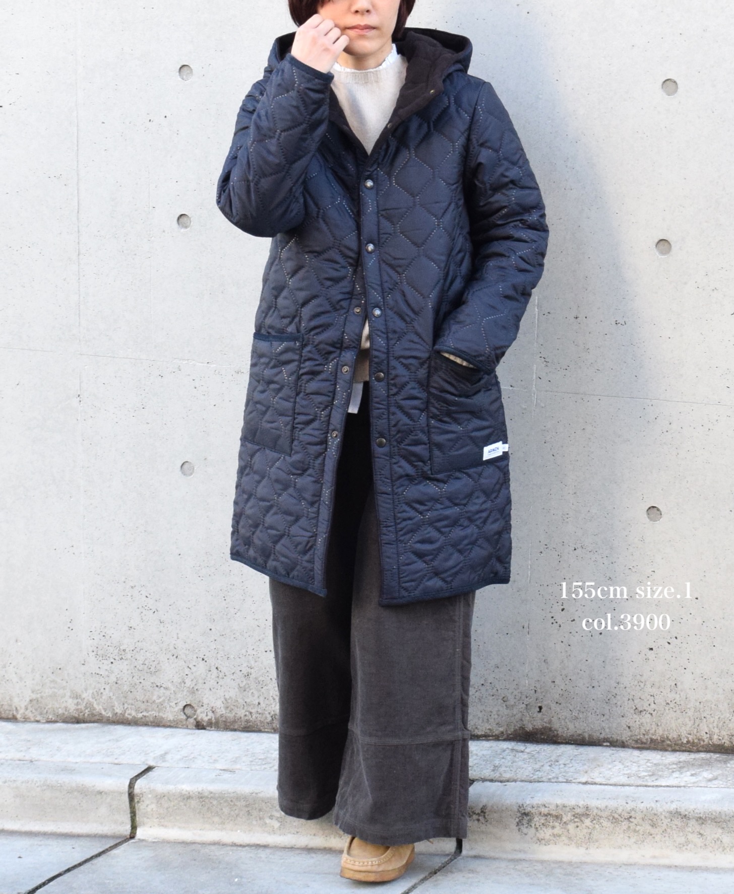 NAM1753 (コート) POLYxFLEECE HEAT QUILT REVERSIBLE HOODED COAT