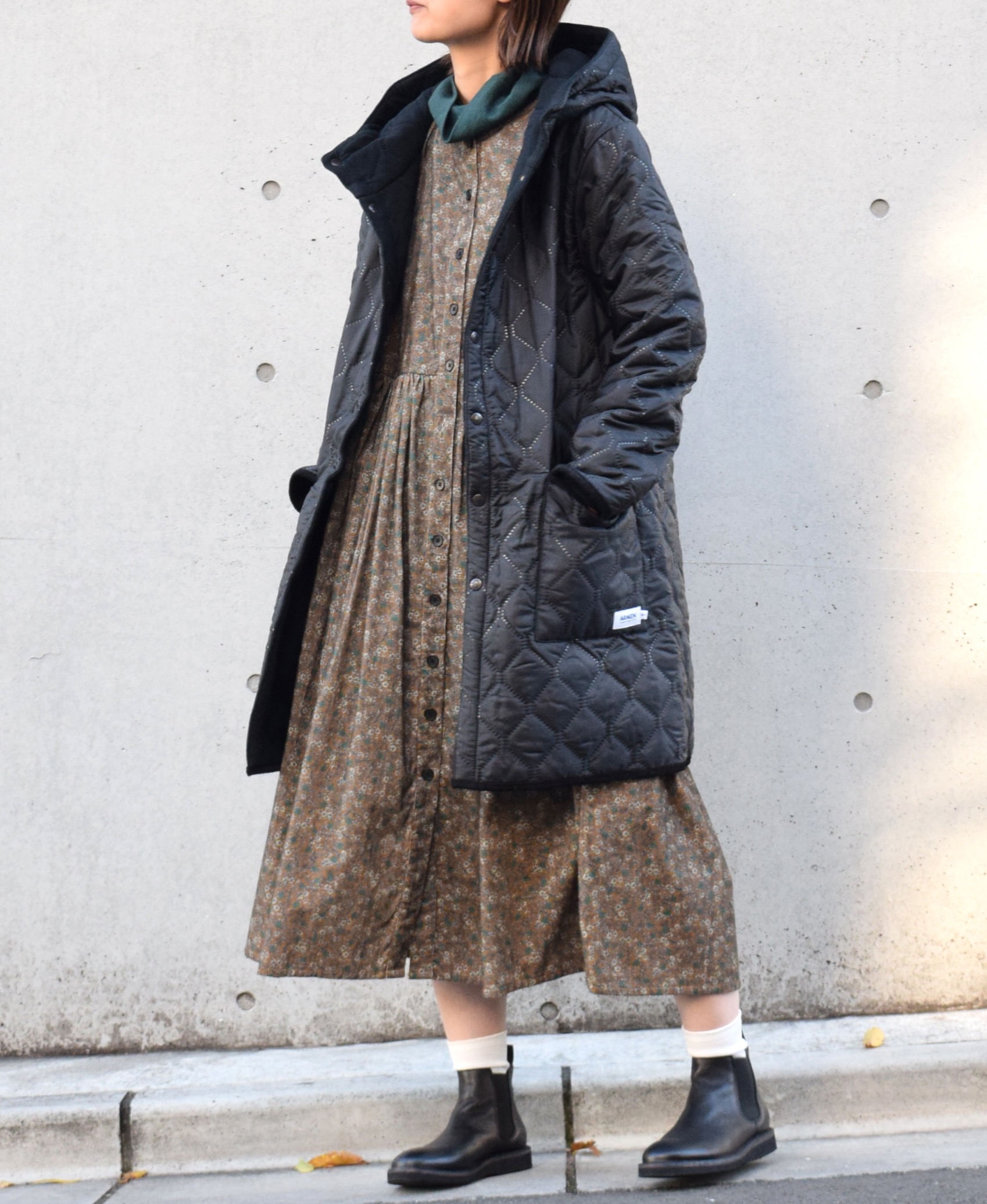 NAM1753 (コート) POLYxFLEECE HEAT QUILT REVERSIBLE HOODED COAT