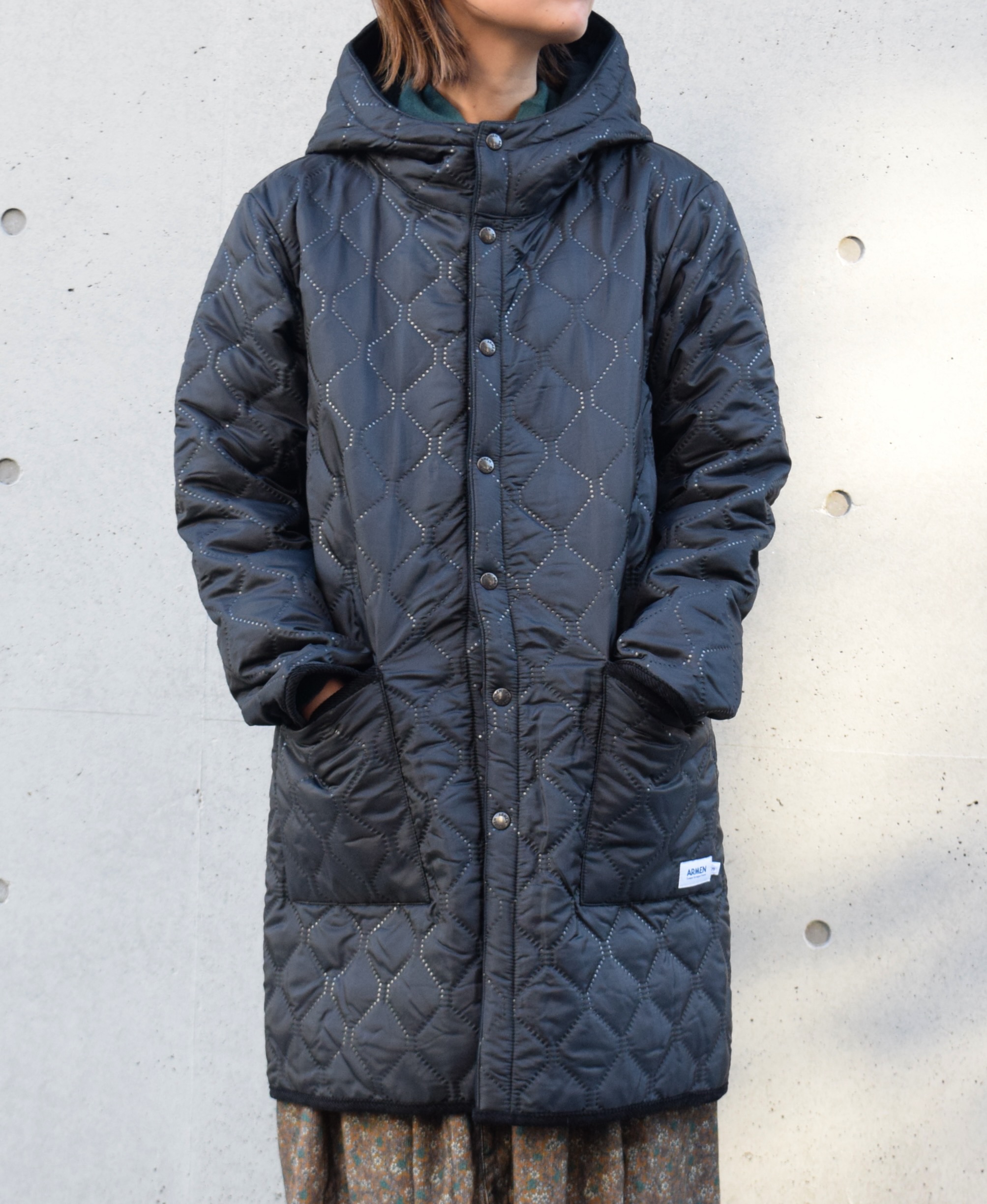 NAM1753 (コート) POLYxFLEECE HEAT QUILT REVERSIBLE HOODED COAT