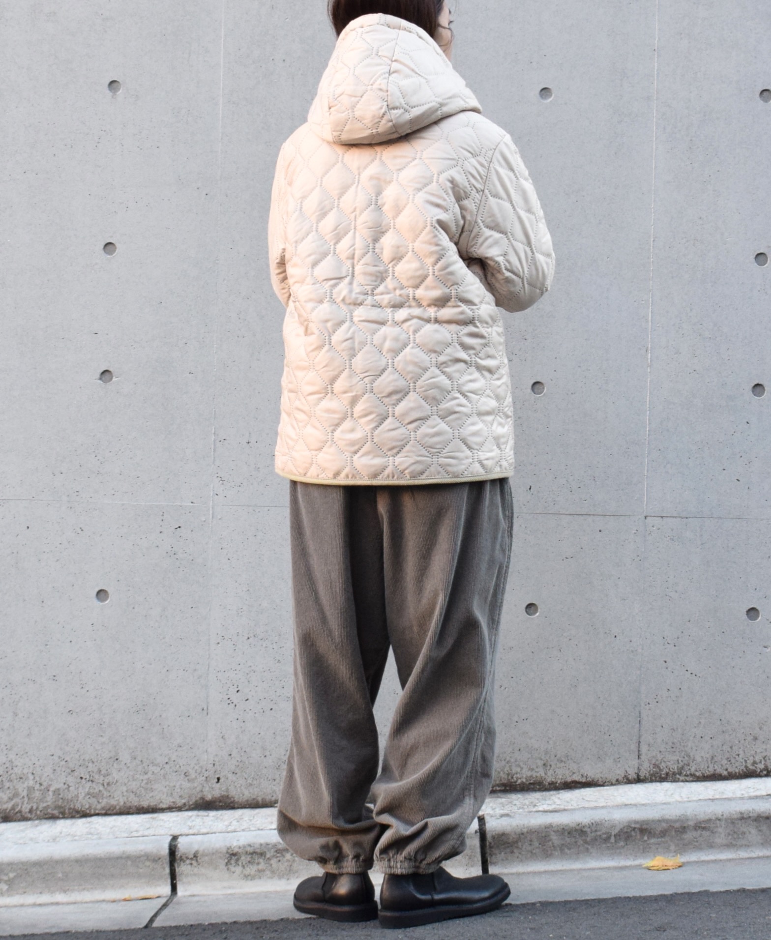 NAM1752 (ジャケット) POLYxFLEECE HEAT QUILT REVERSIBLE HIGH COLLAR HOODED JACKET