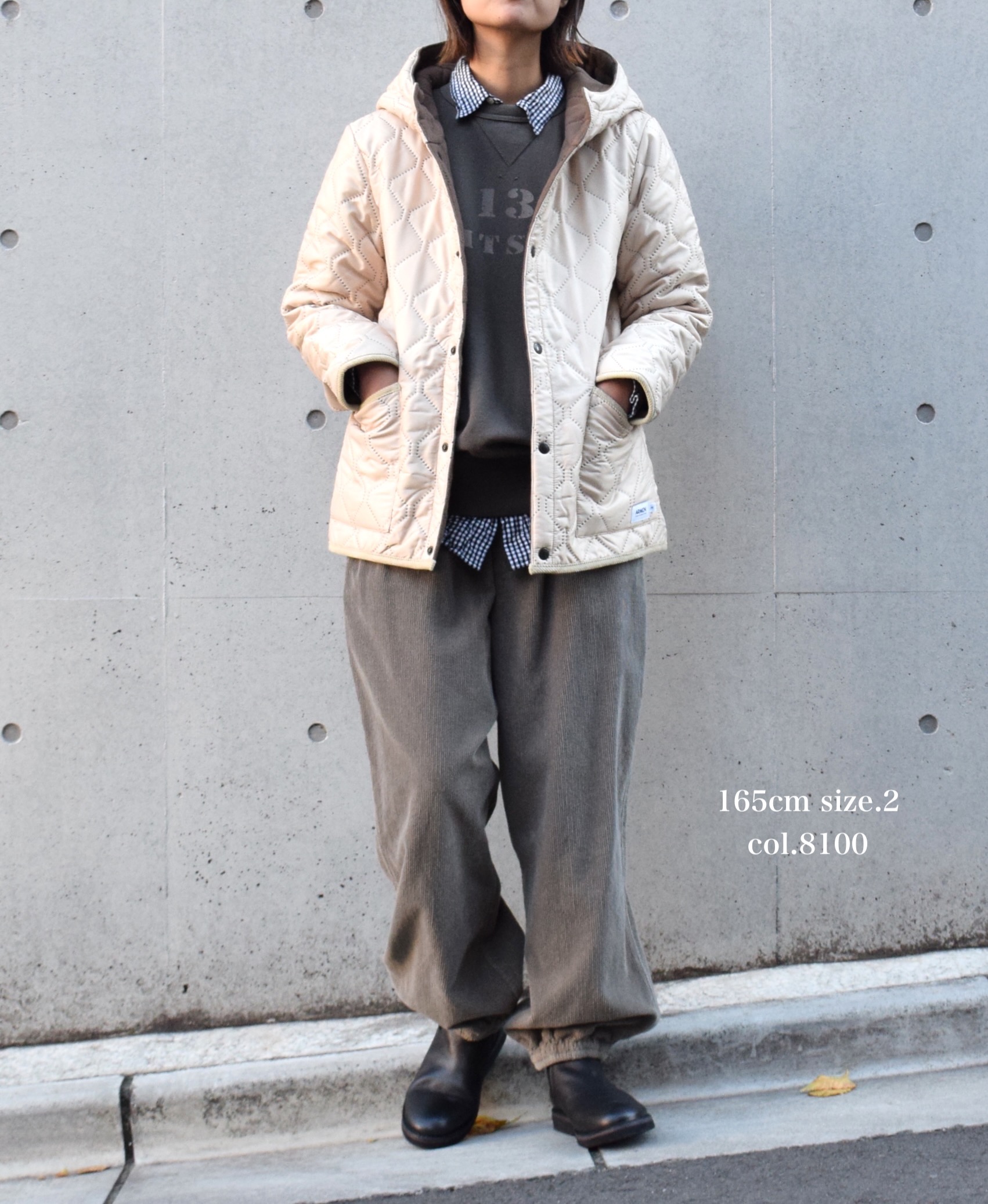NAM1752 (ジャケット) POLYxFLEECE HEAT QUILT REVERSIBLE HIGH COLLAR HOODED JACKET