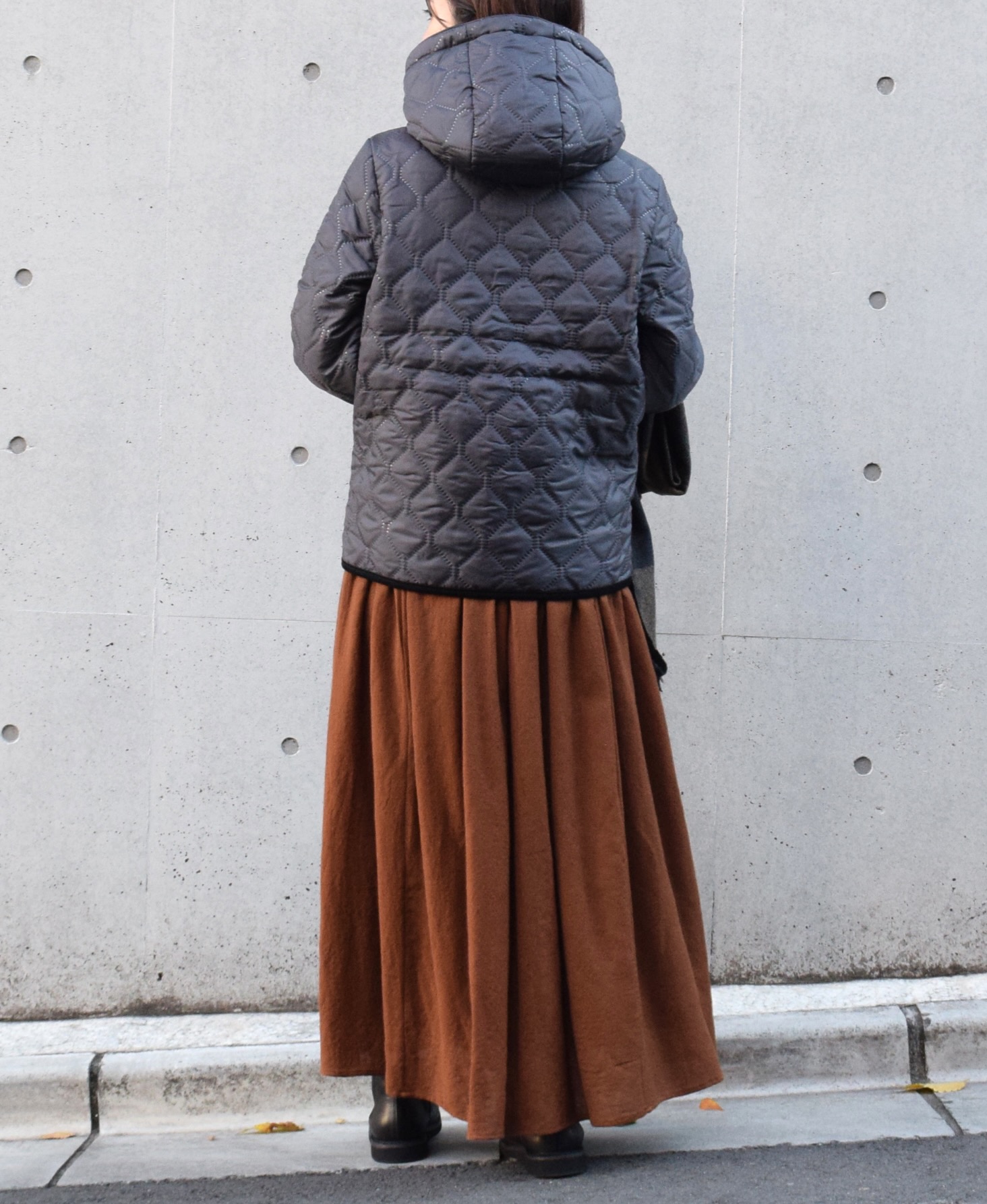 NAM1752 (ジャケット) POLYxFLEECE HEAT QUILT REVERSIBLE HIGH COLLAR HOODED JACKET
