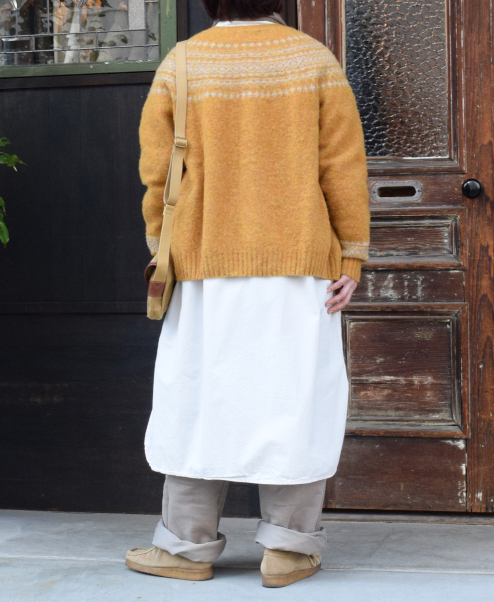 INAM2351PD (ロングシャツ) 40'S POPLIN OVER DYED BANDED COLLAR PULLOVER