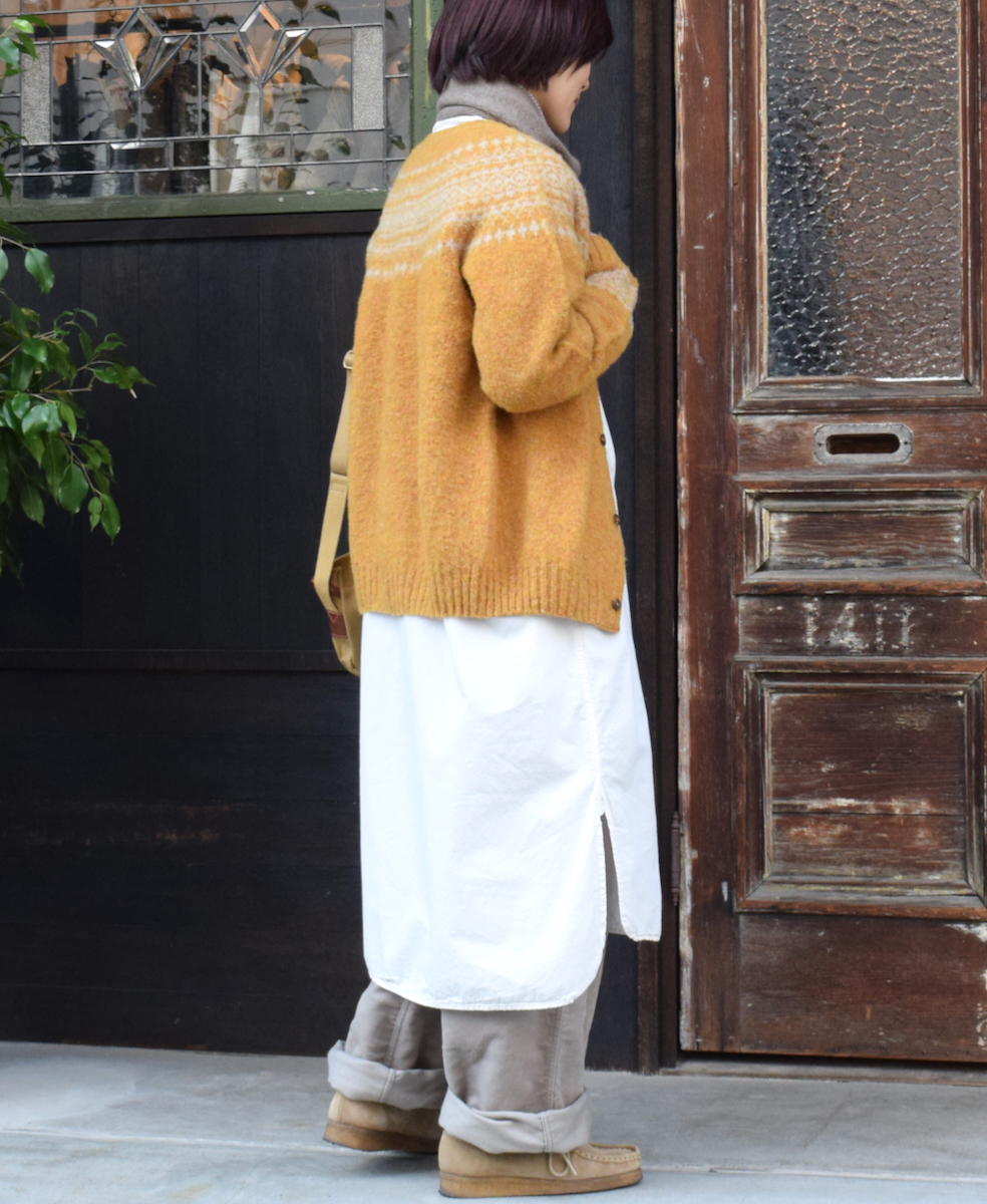 INAM2351PD (ロングシャツ) 40'S POPLIN OVER DYED BANDED COLLAR PULLOVER