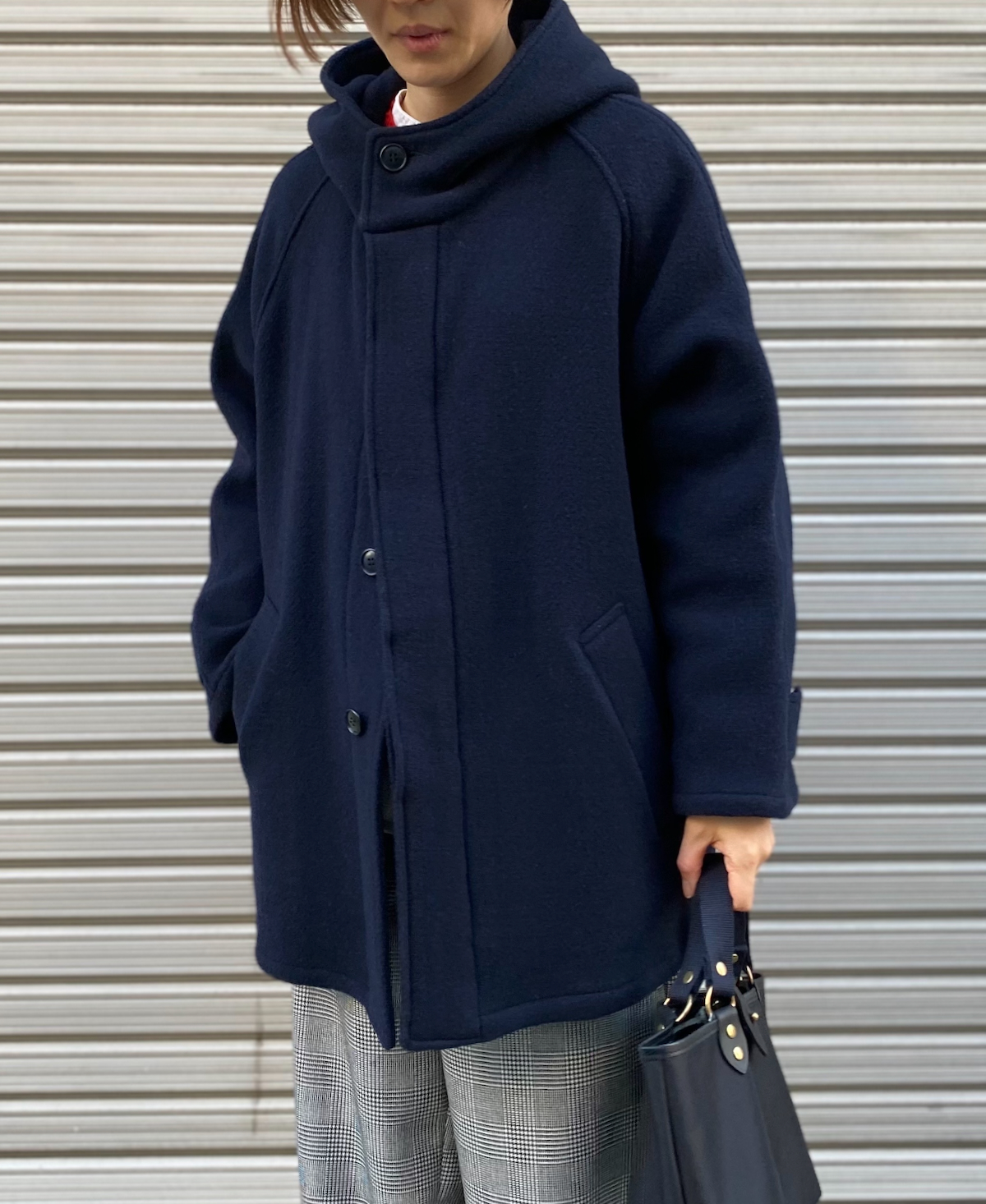 NHT2361WPR (コート) HEAVY WEIGHT WOOL TWILL HOODED SHORT COAT