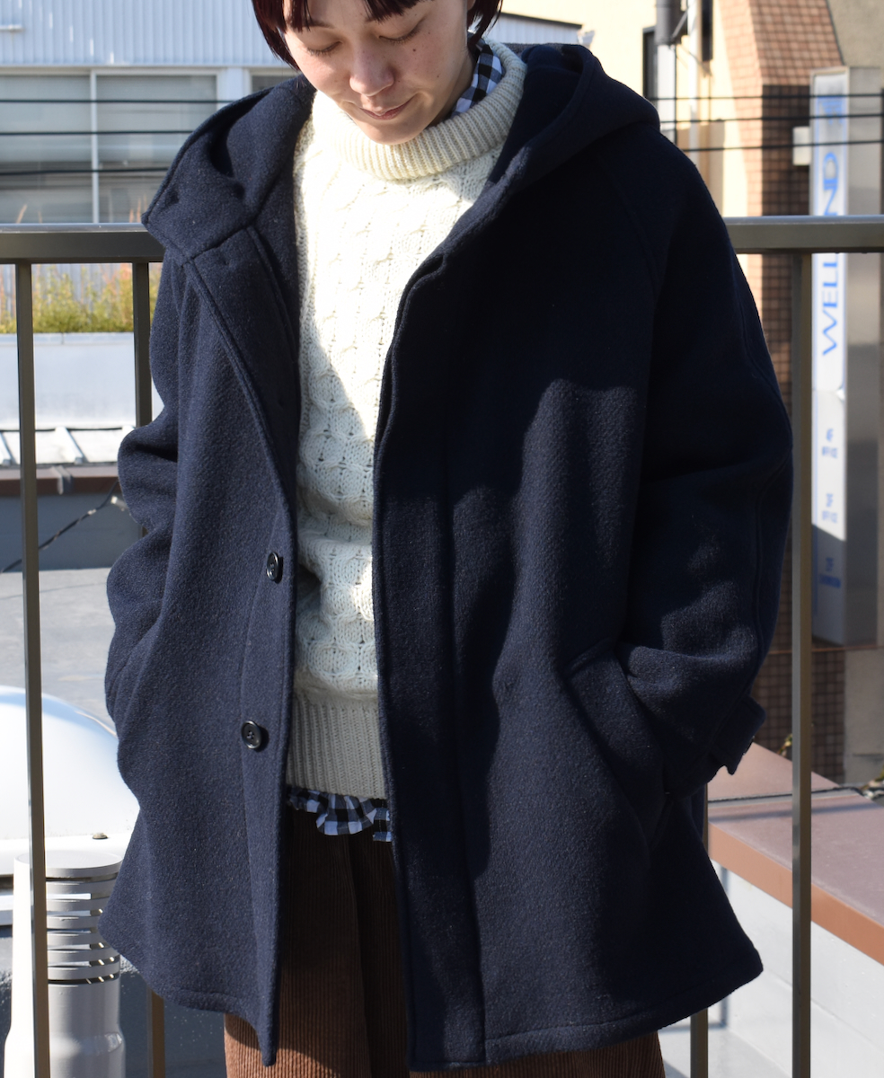 NHT2361WPR (コート) HEAVY WEIGHT WOOL TWILL HOODED SHORT COAT