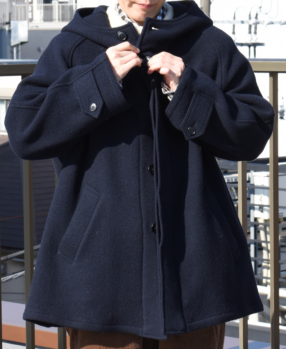 NHT2361WPR (コート) HEAVY WEIGHT WOOL TWILL HOODED SHORT COAT