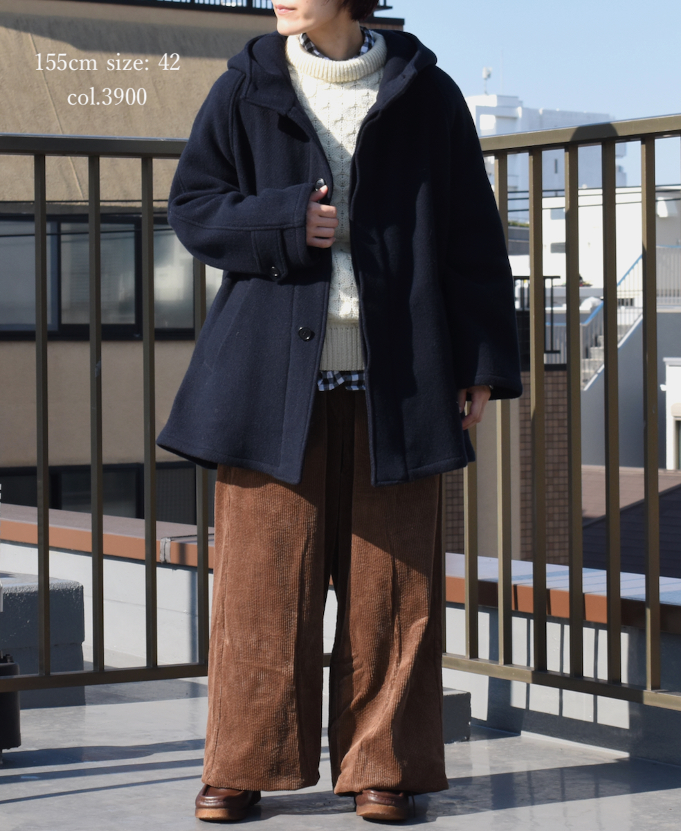 NHT2361WPR (コート) HEAVY WEIGHT WOOL TWILL HOODED SHORT COAT