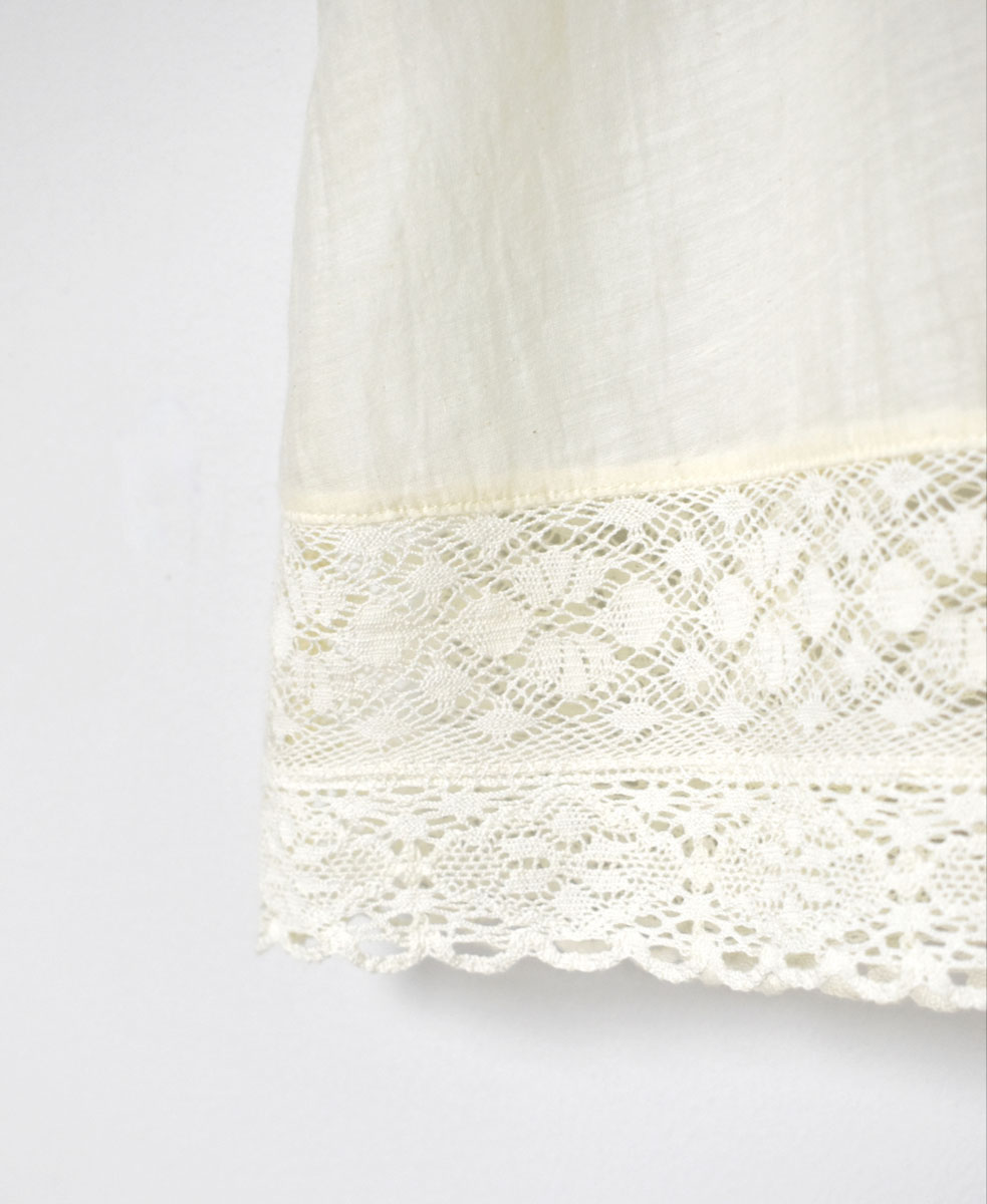 INMDS24041 (キャミソール) HANDWOVEN COTTON SILK WITH LACE 2WAY CAMISOLE