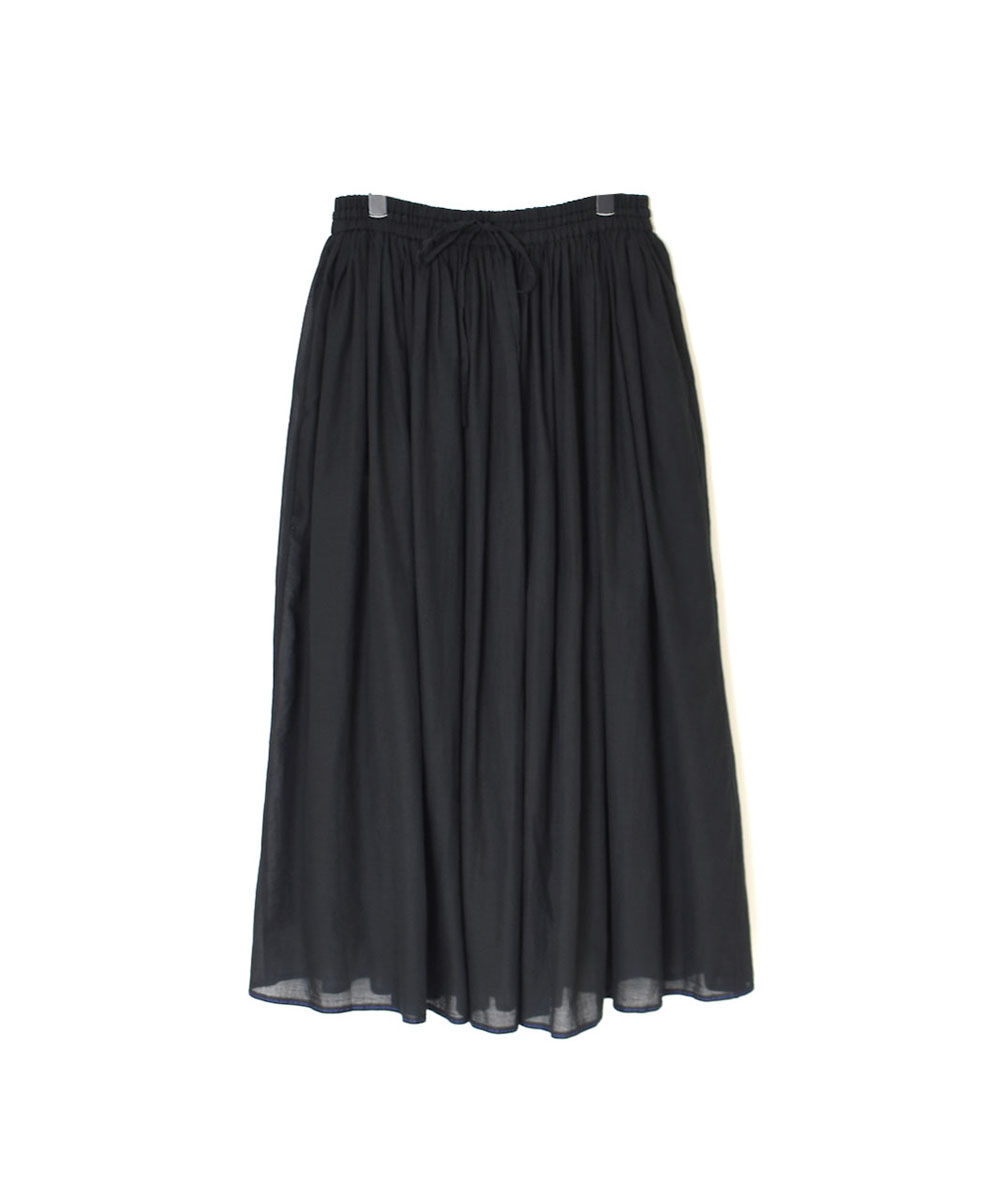 NSL24004 (スカート) SUPER FINE VOILE PLAIN WITH SELVADGE GATHERED SKIRT