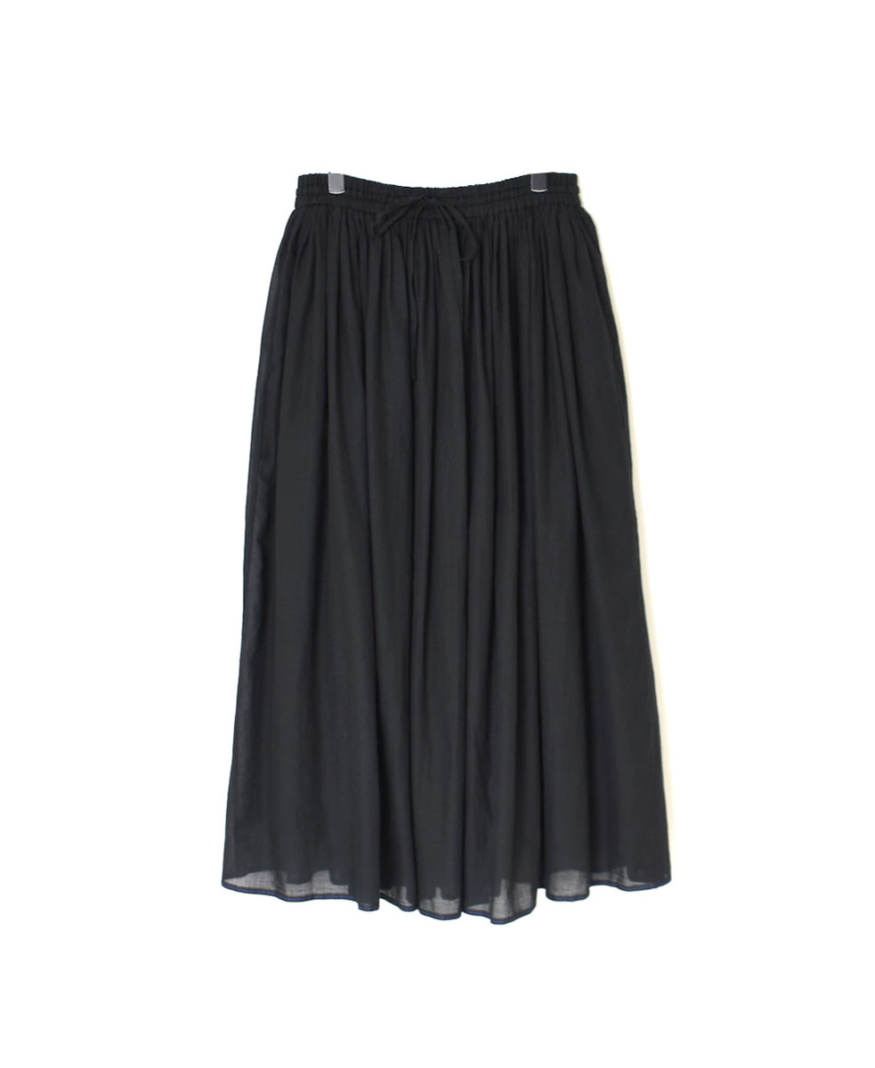 NSL24004 (スカート) SUPER FINE VOILE PLAIN WITH SELVAGE GATHERED SKIRT