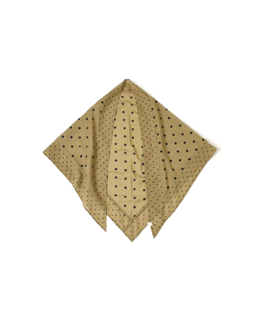 NSL22017 (スカーフ) COTTON VOILE DOT PRINT TRIANGLE SCARF