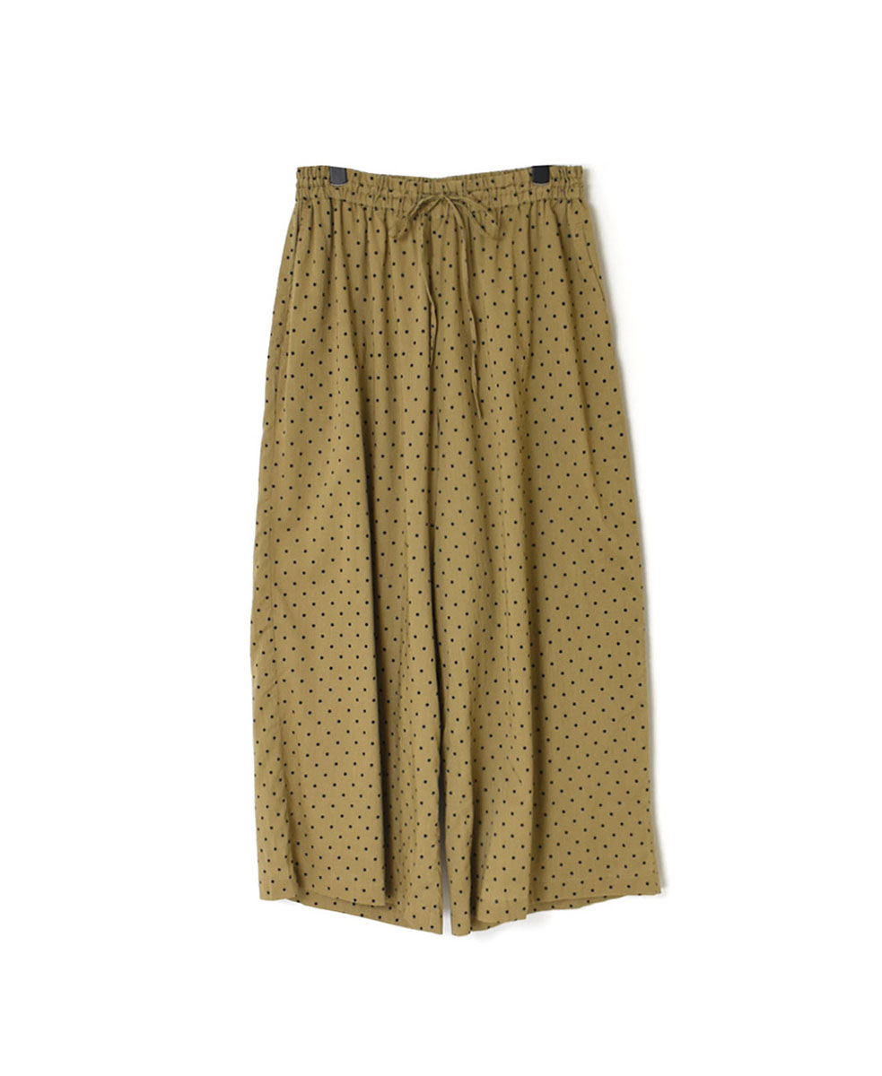 NSL22016 (パンツ) COTTON VOILE DOT PRINT WIDE EASY PANTS