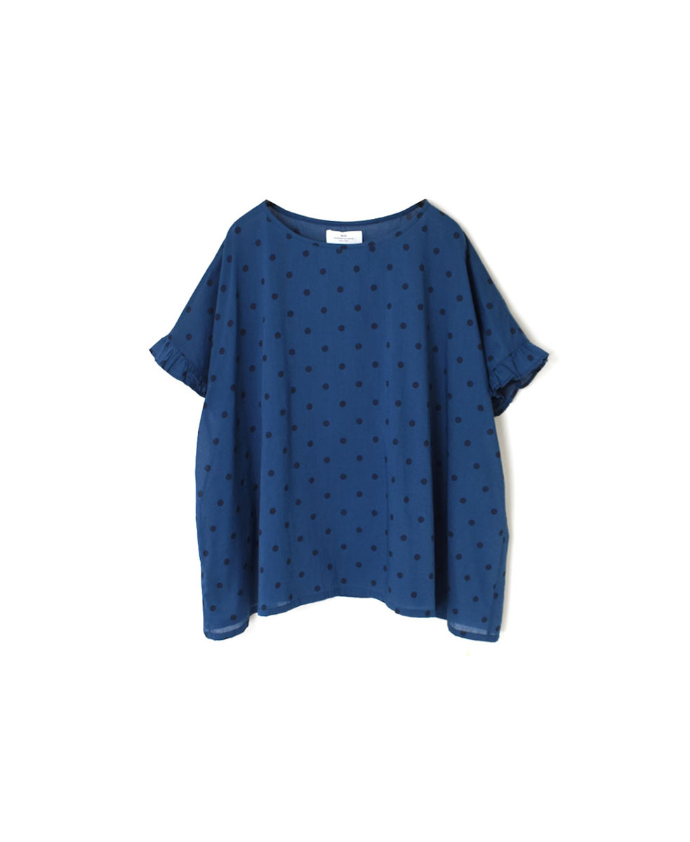 NSL24012 (ブラウス) COTTON VOILE DOT PRINT GATHERED SMOCK