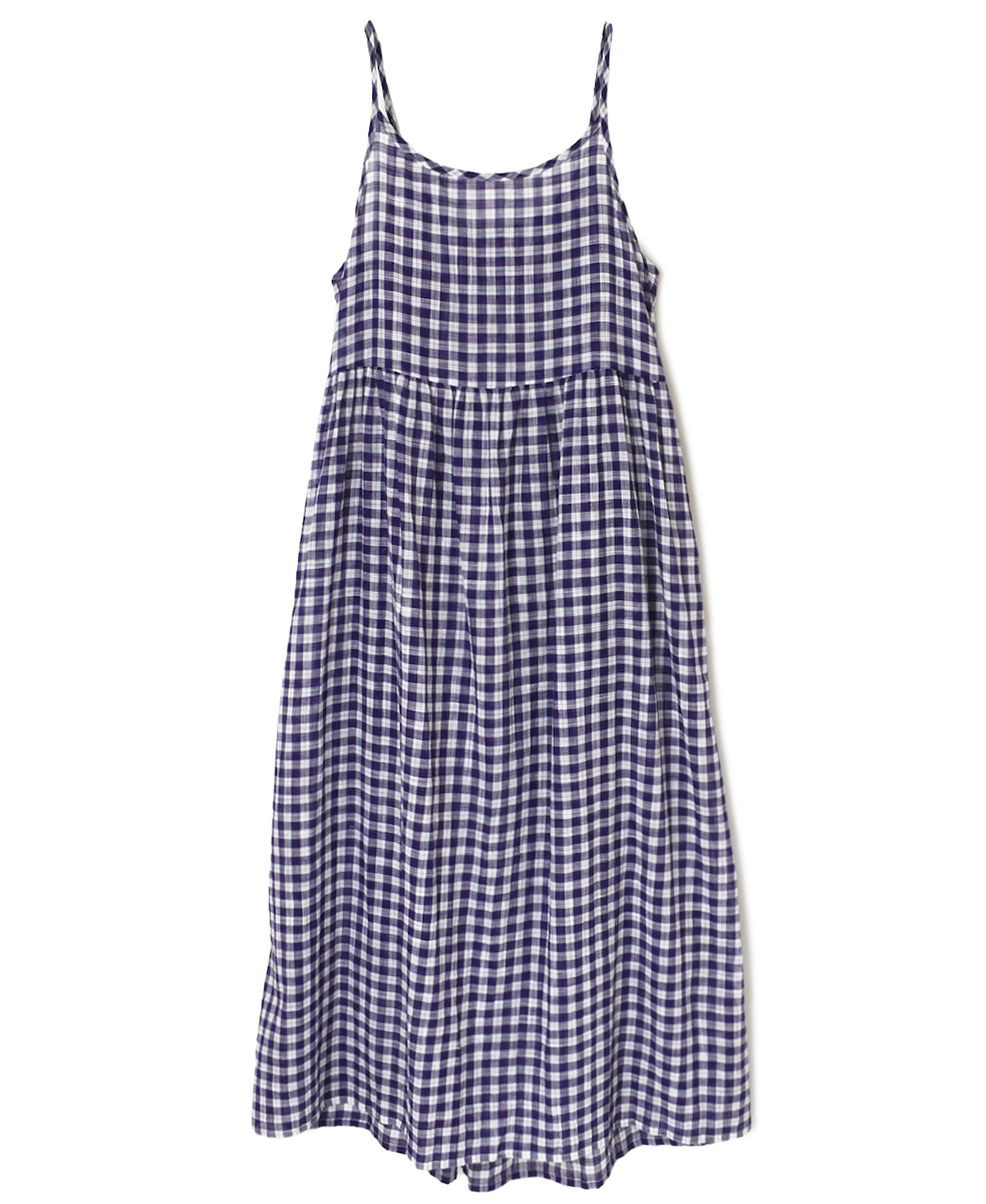 NSL24025 (ワンピース) COTTON FANCY GINGHAM CHECK 2WAY CAMISOLE DRESS