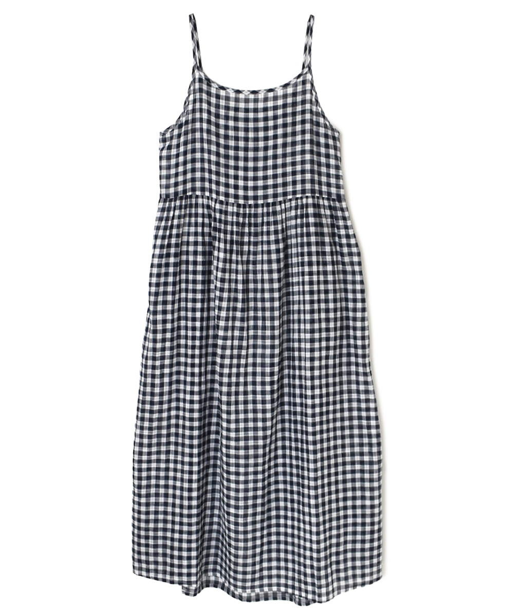 NSL24025 (ワンピース) COTTON FANCY GINGHAM CHECK 2WAY CAMISOLE DRESS