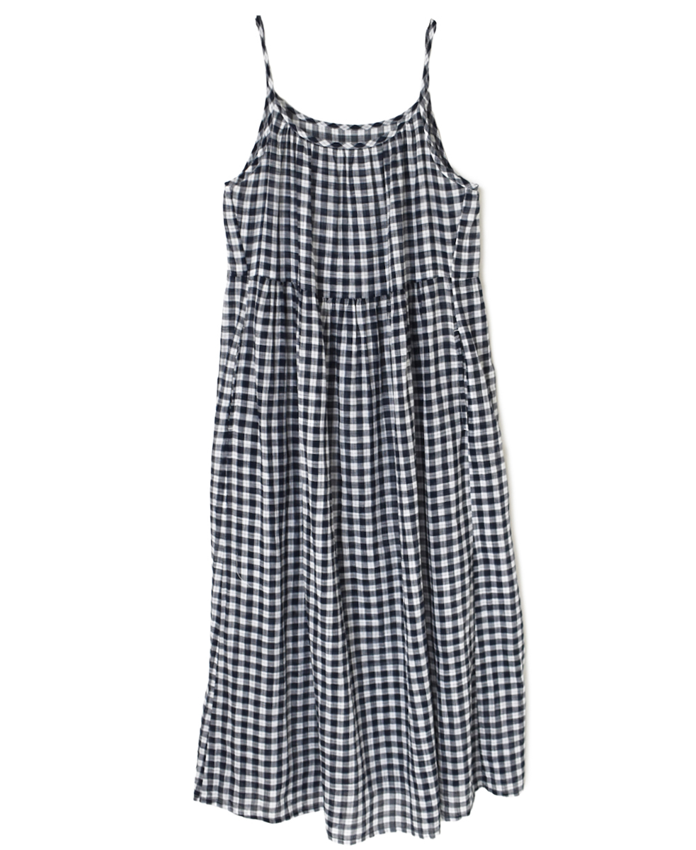 NSL24025 (ワンピース) COTTON FANCY GINGHAM CHECK 2WAY CAMISOLE DRESS