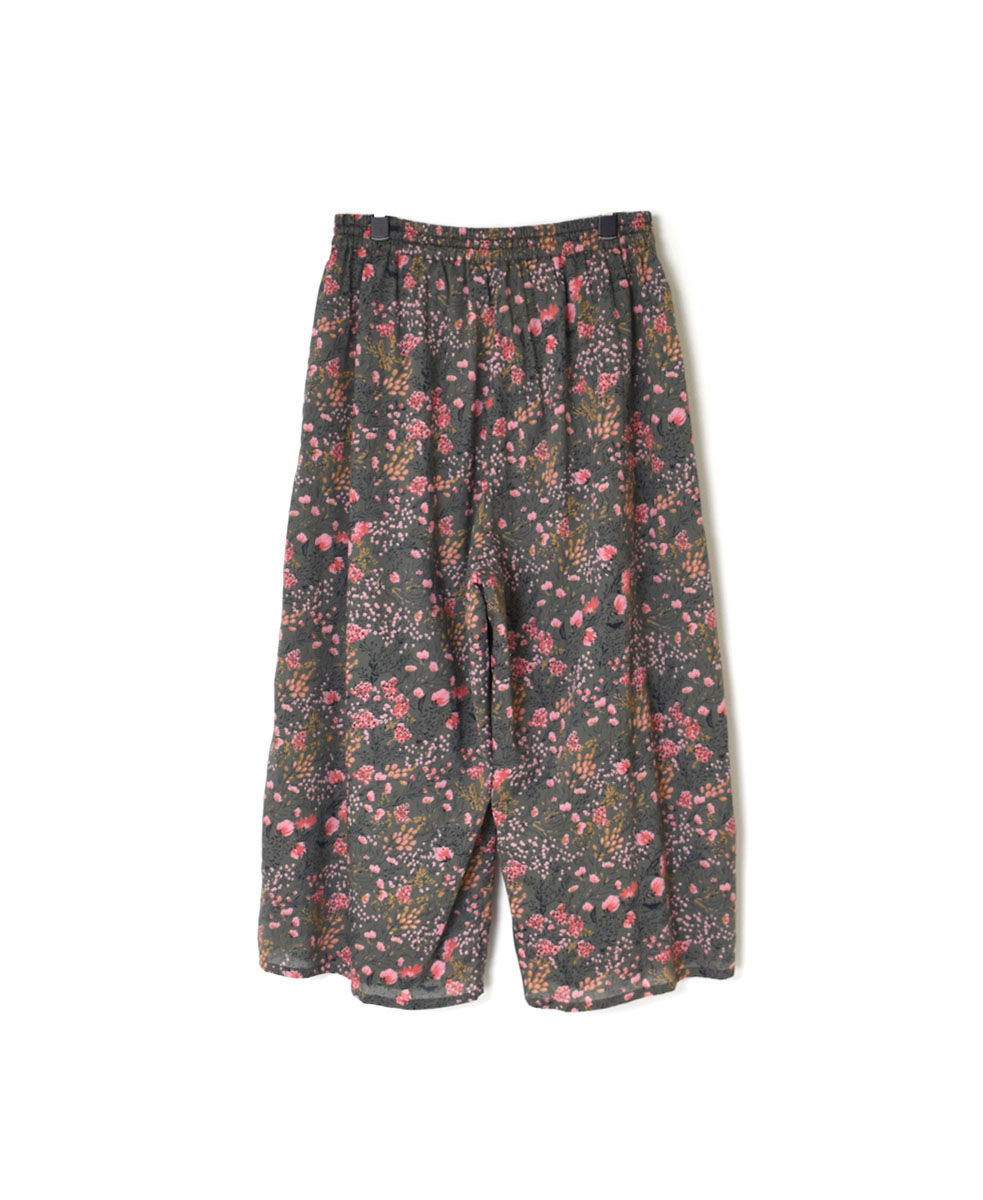 NSL23076 (パンツ) COTTON FLOWER PRINT WIDE EASY PANTS