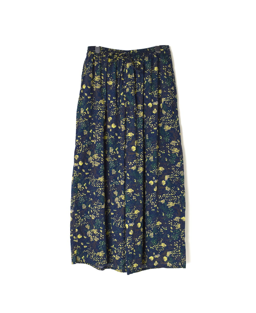 NSL23076 (パンツ) COTTON FLOWER PRINT WIDE EASY PANTS