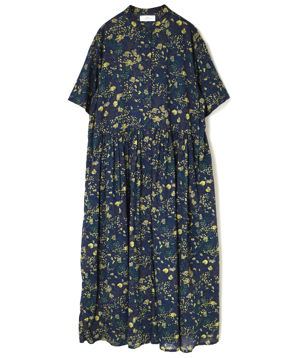 NSL23077 (ワンピース) COTTON FLOWER PRINT BANDED COLLAR DRESS