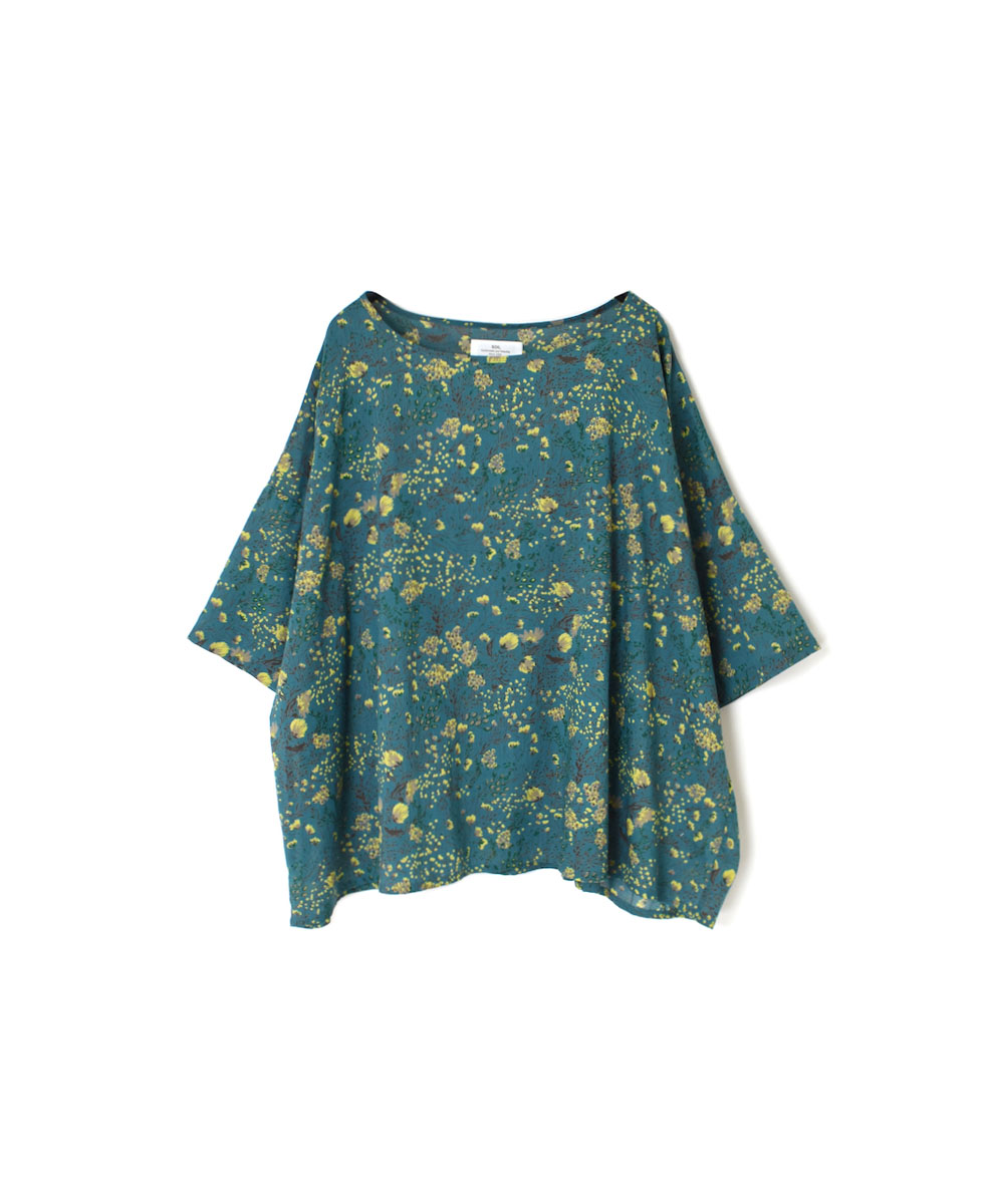 NSL24072 (ブラウス) COTTON FLOWER PRINT GATHERED SMOCK