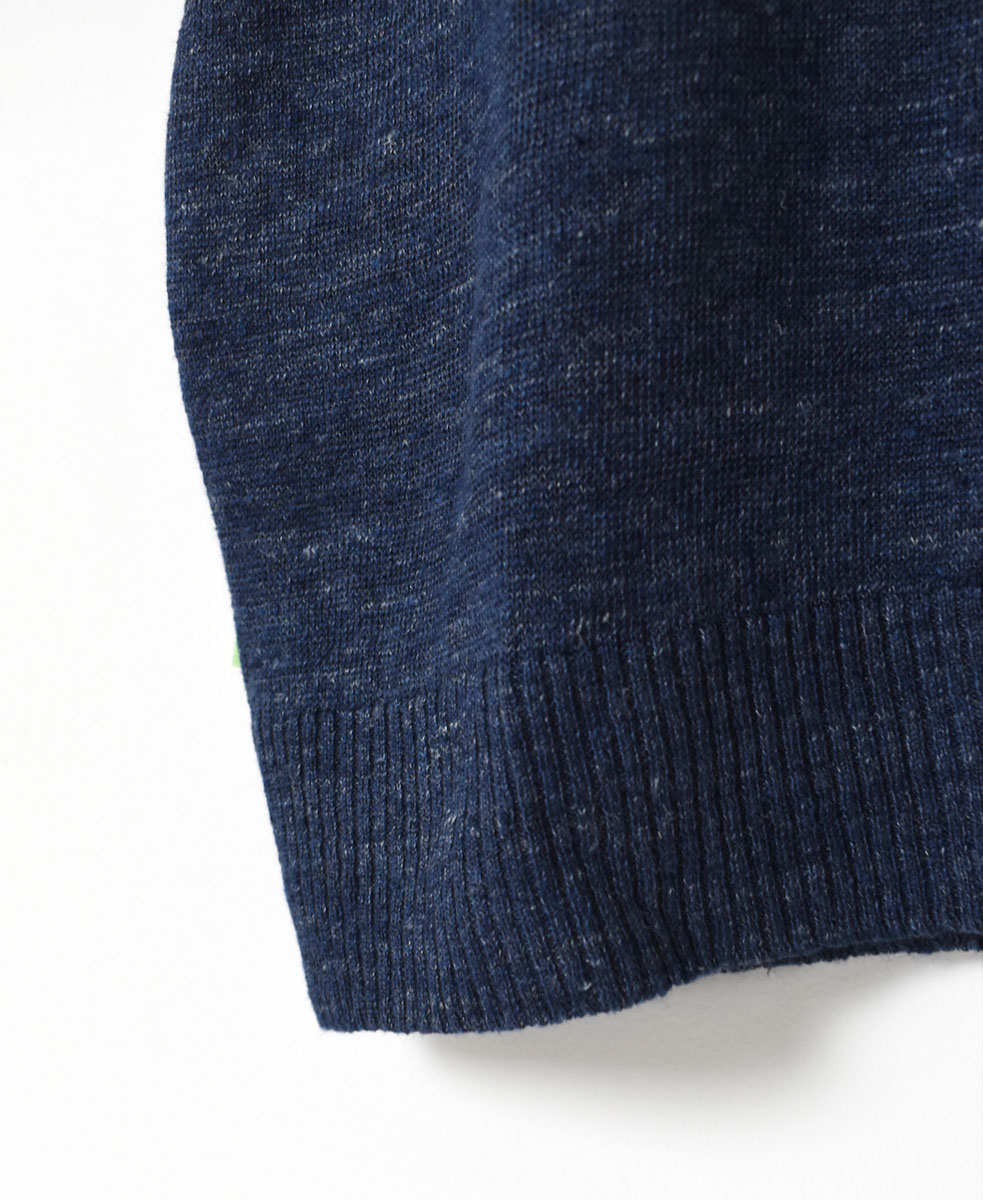 GNSL24002 (ニット) 12GG 1PLY LINEN PLAIN CREW-NECK PULLOVER