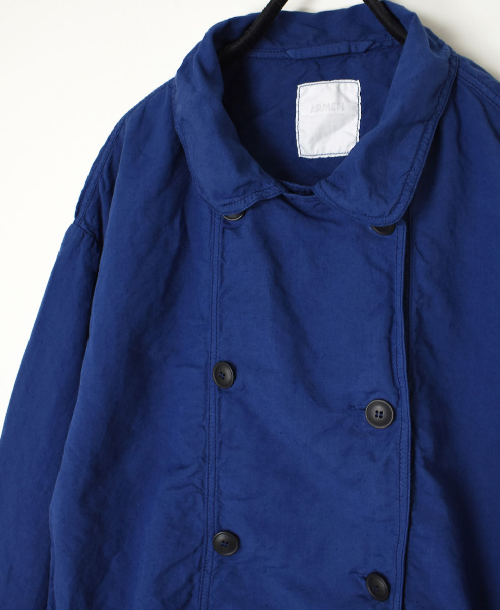 ISNAM2402 (ジャケット) LINEN / COTTON (OVERDYE) ROUND COLLAR  