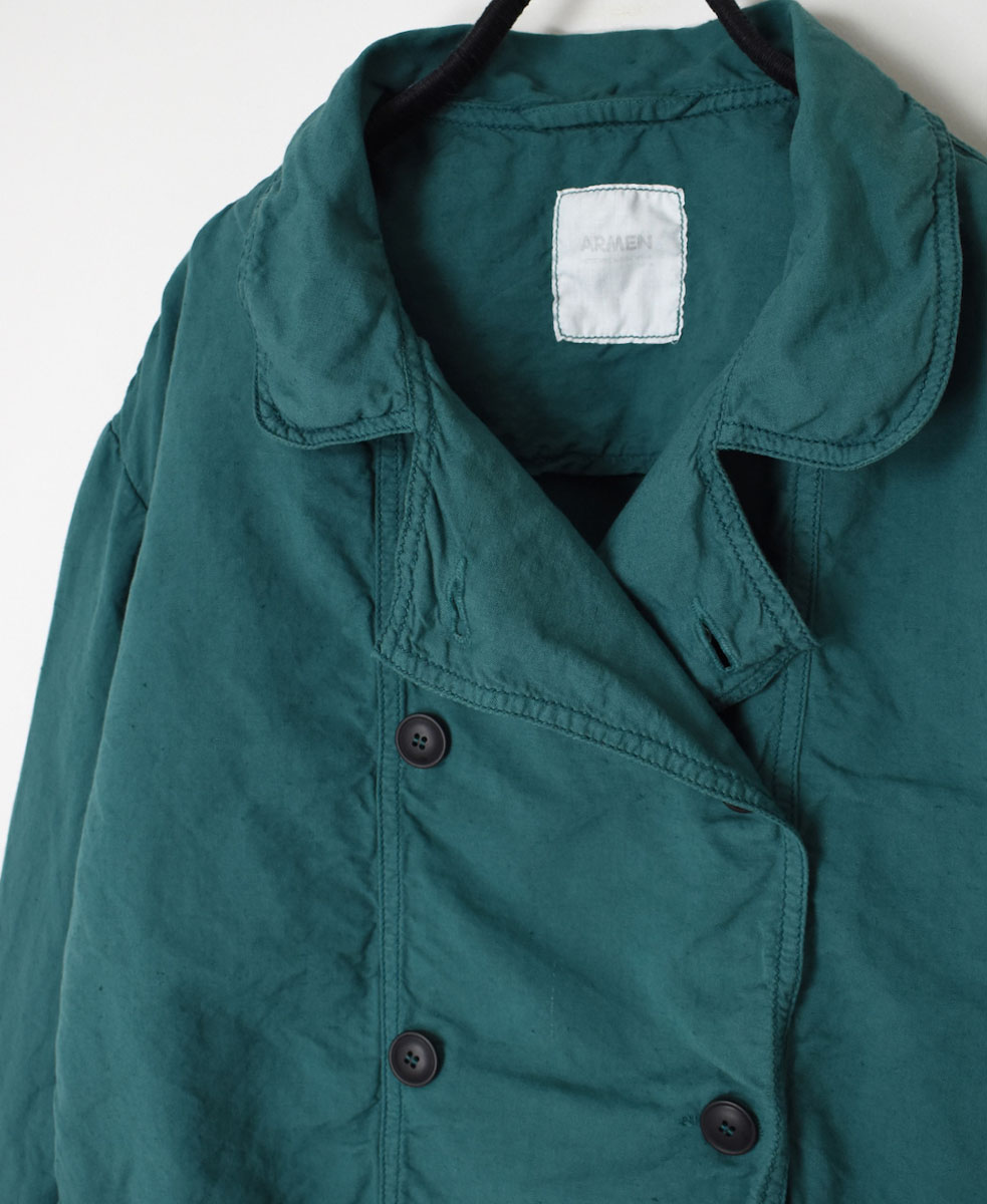 ISNAM2402 (ジャケット) LINEN / COTTON (OVERDYE) ROUND COLLAR 