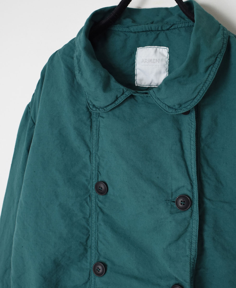 ISNAM2402 (ジャケット) LINEN / COTTON (OVERDYE) ROUND COLLAR 