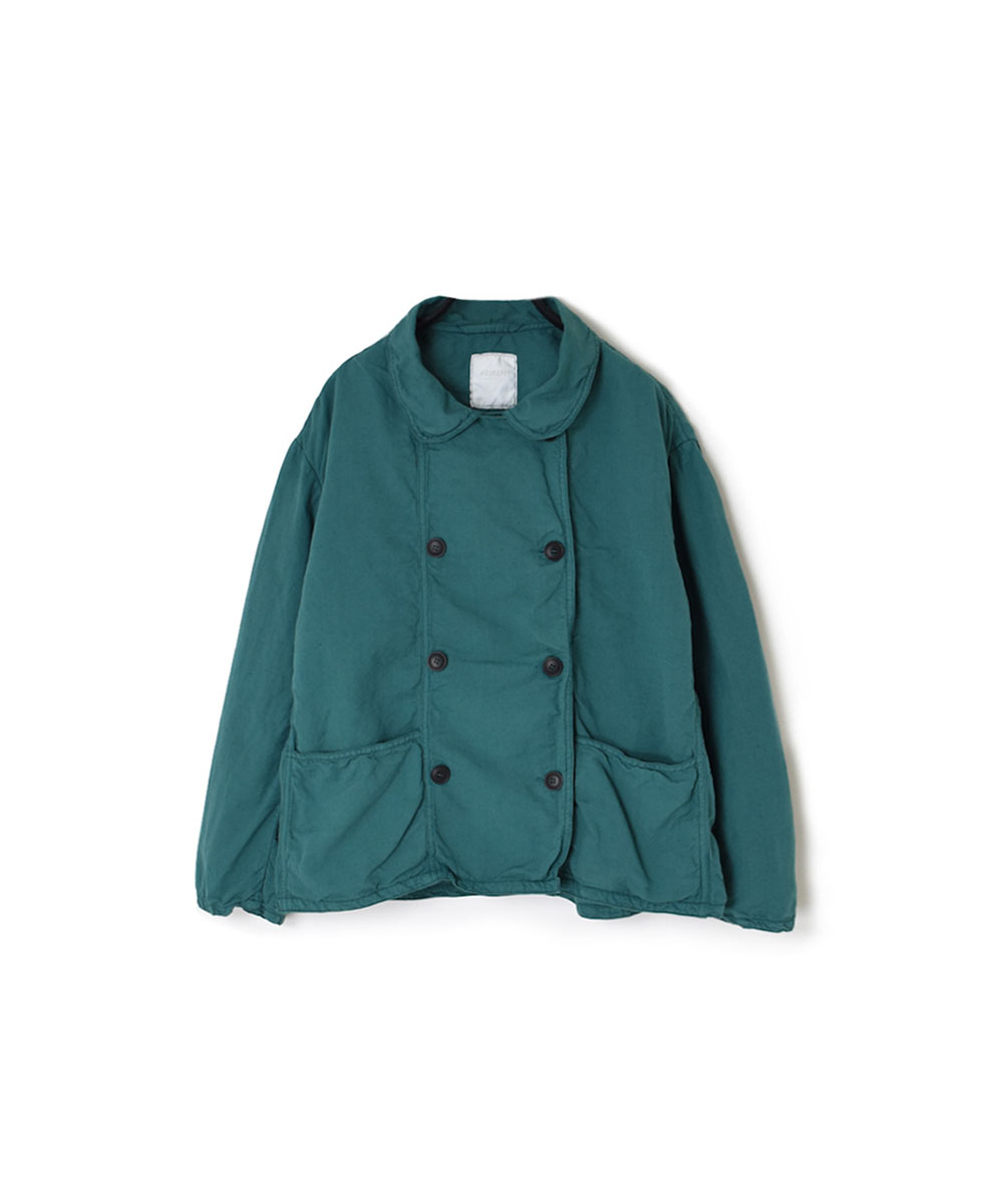 ISNAM2402 (ジャケット) LINEN / COTTON (OVERDYE) ROUND COLLAR DOUBLE JACKET