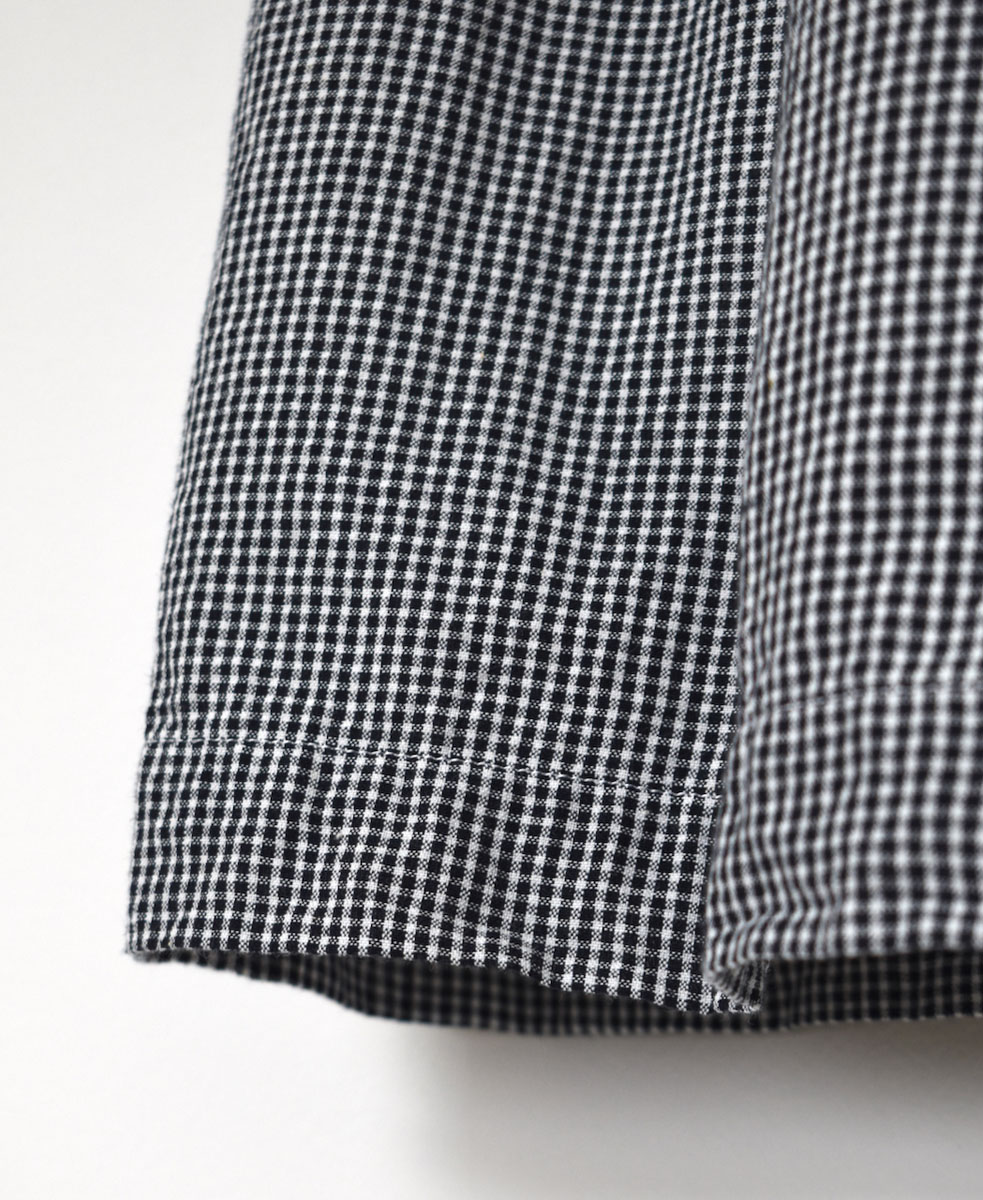 INAM2415C (スカート) SEERSUCKER GINGHAM CHECK EASY GATHERED SKIRT WITH LINING