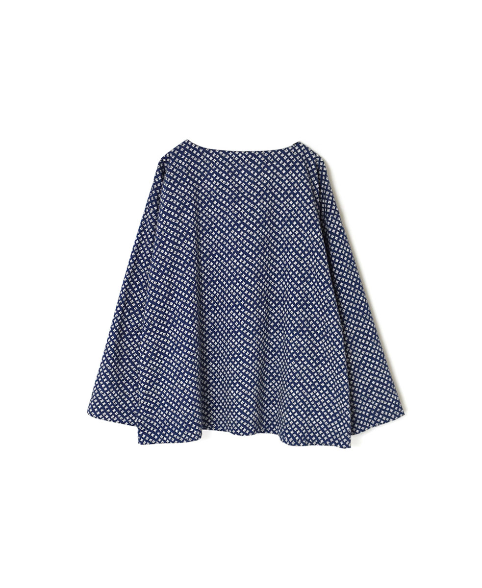 INAM2412F (ブラウス) CAMBRIC SMALL FLOWER PRINT BOAT NECK SMOCK