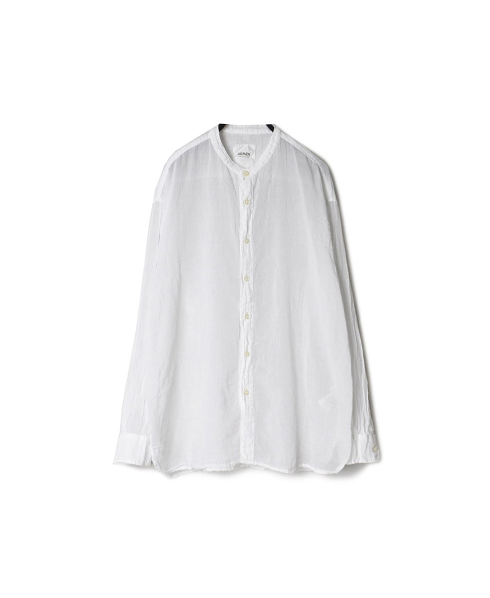 INAM1702GD (シャツ) SINGLE GAUZE OVERDYED UTILITY BANDED COLLAR SHIRT