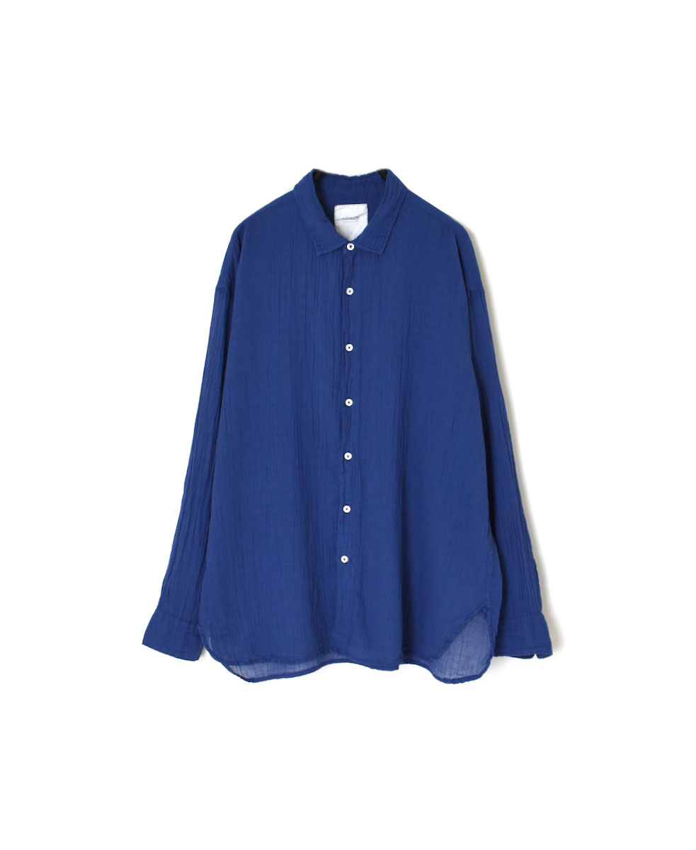 INAM1901GD (シャツ) SINGLE GAUZE OVERDYED UTILITY REGULAR COLLAR SHIRTS