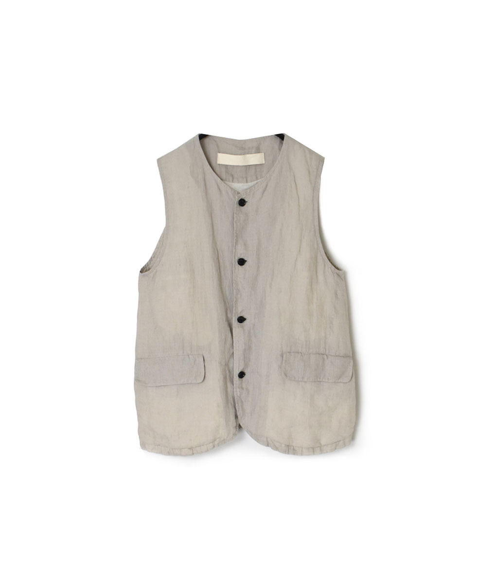 NVL2401LW (ベスト) WASHED 80’S POWER LOOM LINEN VEST