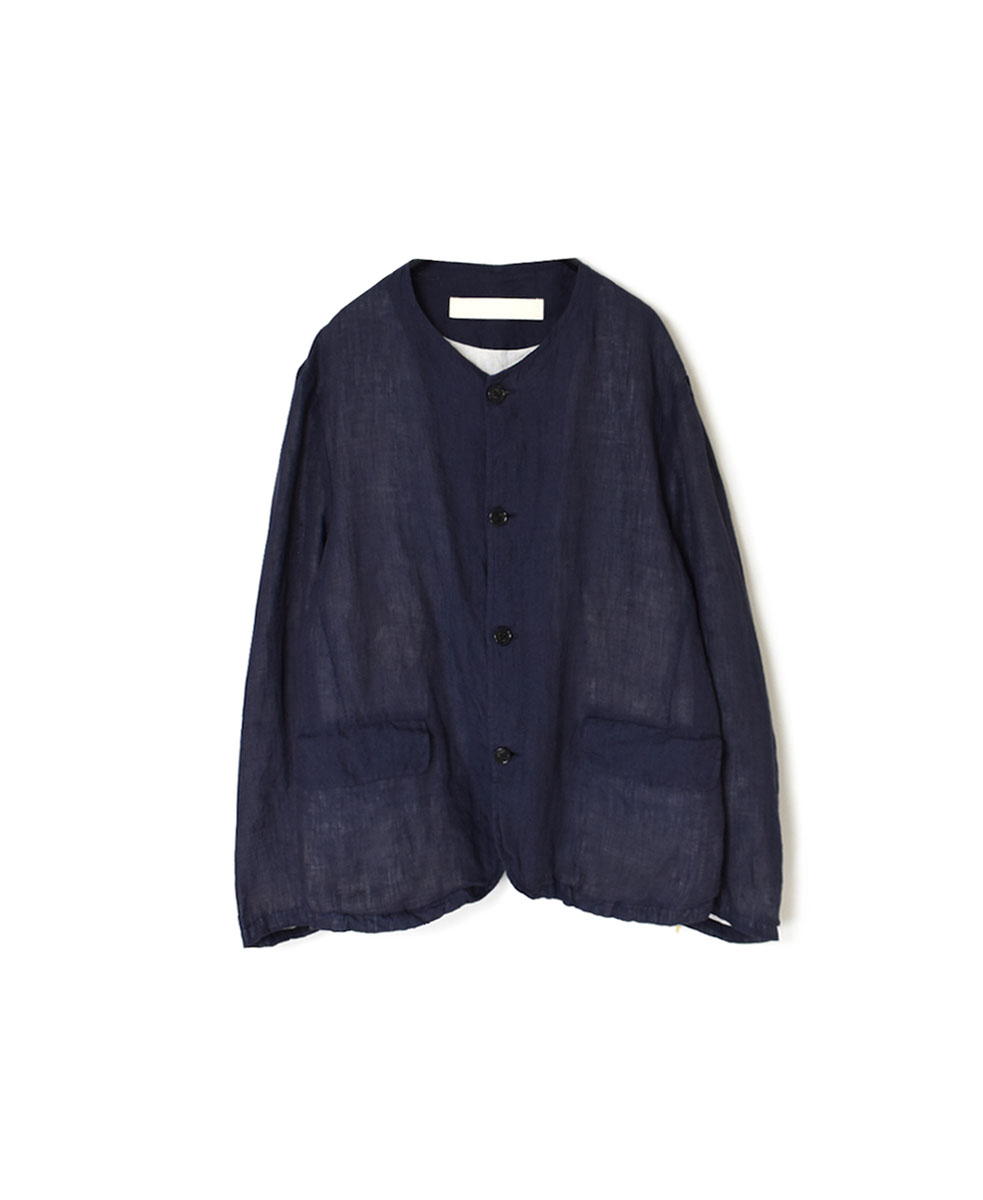 NVL2302LW (ジャケット) WASHED 80'S POWER LOOM LINEN SIDE VENTS NO COLLAR JACKET