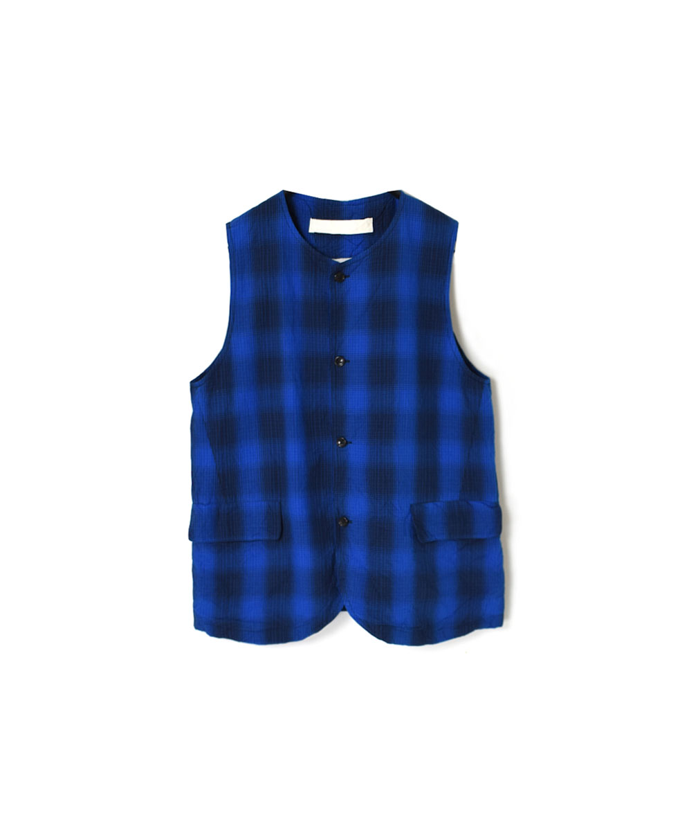 NVL2401PCW (ベスト) WASHED POPLIN CHECK VEST