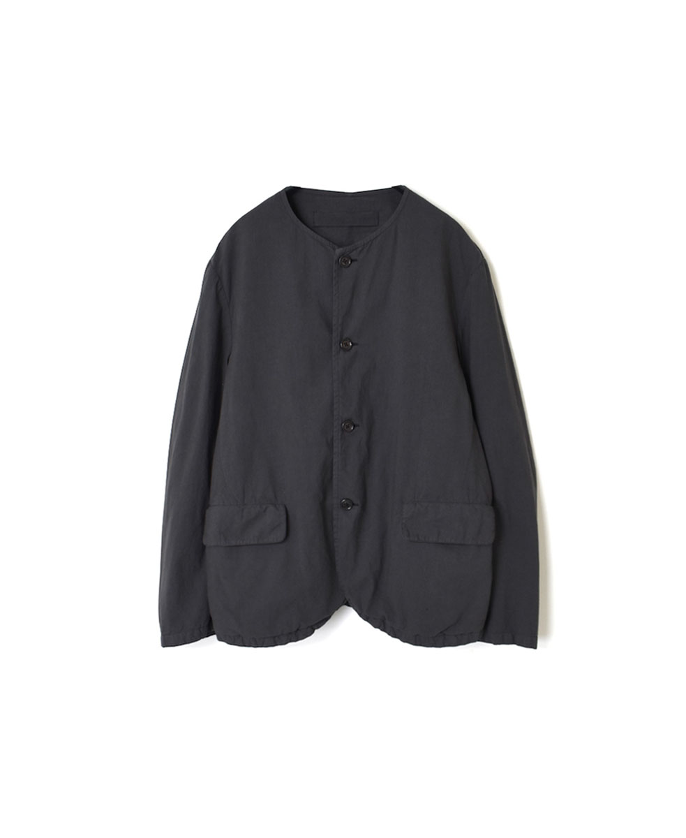 NVL2302PD (ジャケット) 40'S COTTON POPLIN OVERDYED SIDE VENTS NO COLLAR JACKET