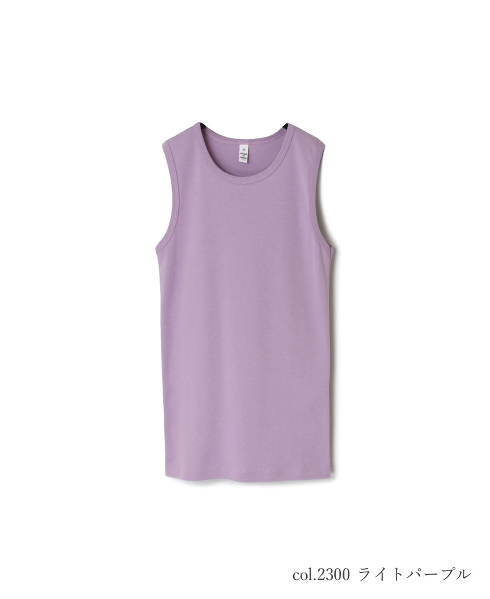 NMF1801 (ノースリーブ) 1x1 RIB COTTON CREW-NECK SLEEVELESS-T