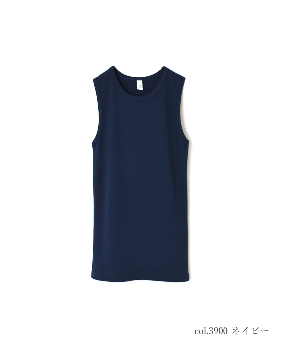 NMF1801 (ノースリーブ) 1x1 RIB COTTON CREW-NECK SLEEVELESS-T