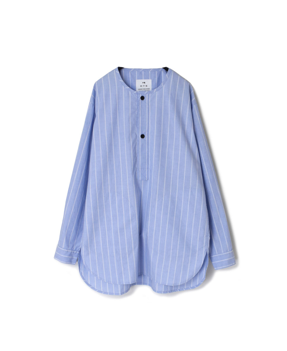 INHT2203ST (シャツ) COTTON STRIPE HENLY NECK SHIRT