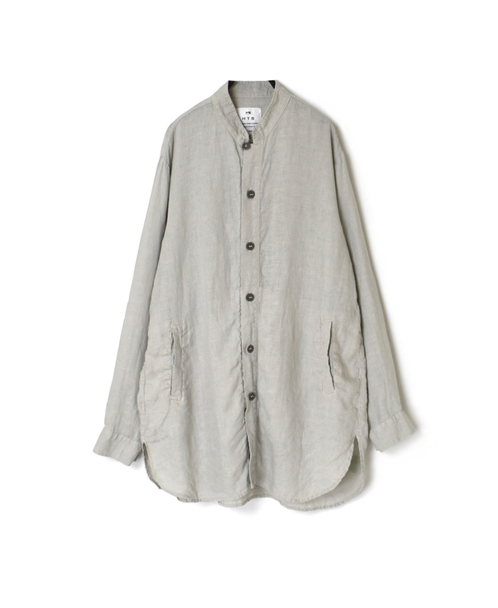 LNHT2021L (シャツ) LINEN PLAIN STAND COLLAR SHIRTS