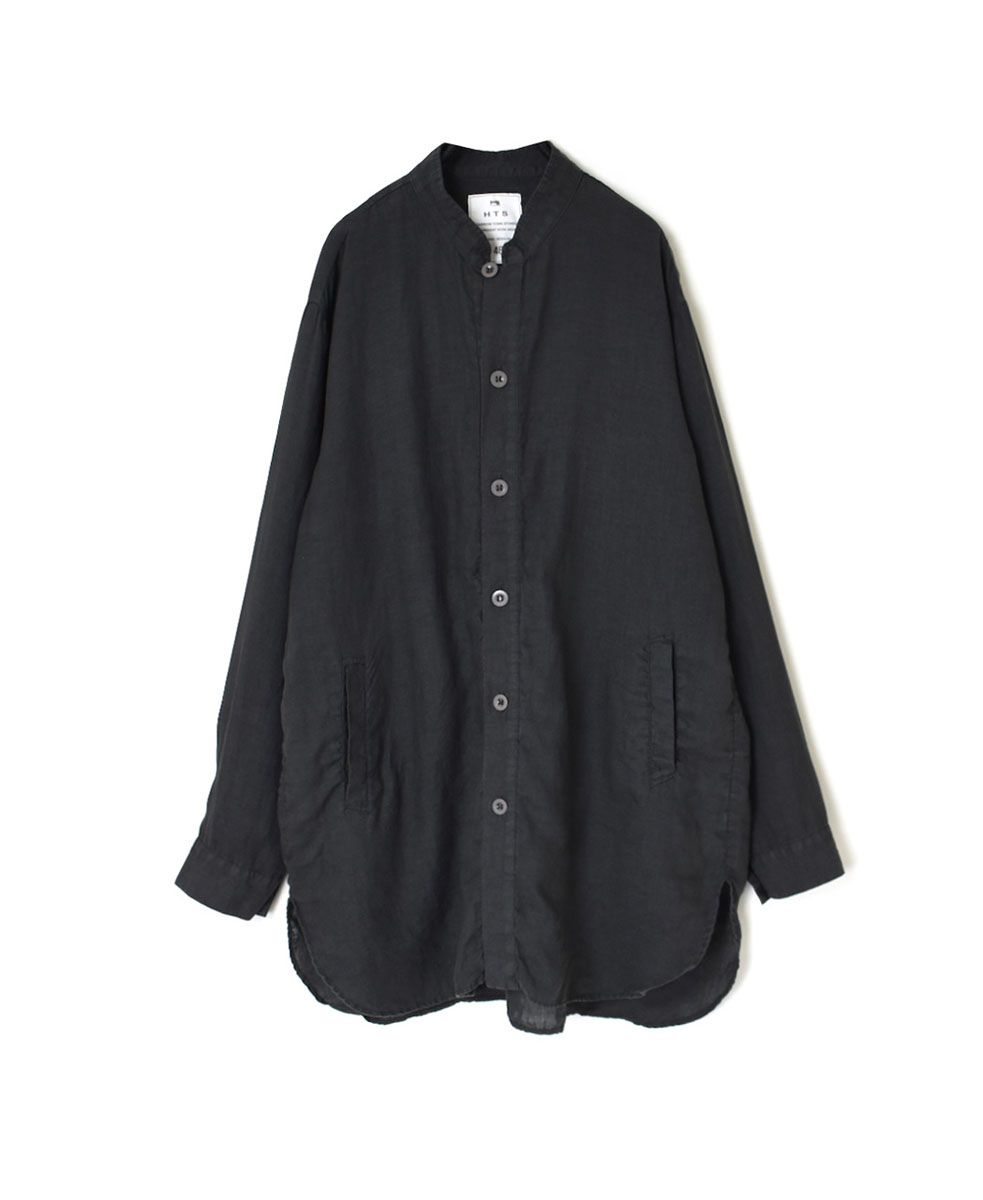 LNHT2021L (シャツ) LINEN PLAIN STAND COLLAR SHIRTS