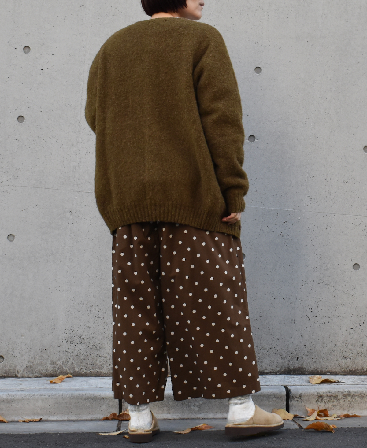 NSL22536 (パンツ) 40s POPLIN DOT PRINT WIDE EASY PANTS