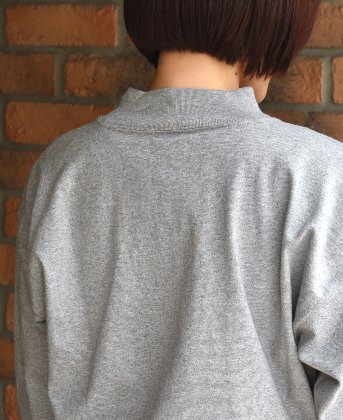 GNAM2401 (Tシャツ) SINGLE JERSEY MOCK-NECK LONG SLEEVE T-SHIRT