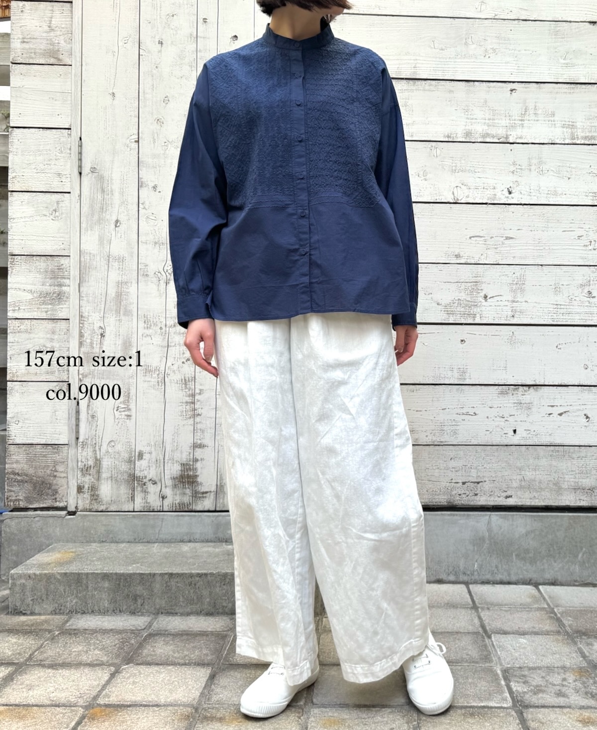 GNMDS2102CL (パンツ) 5.1oz WASHED COTTON / LINEN DENIM EASY WIDE PANTS