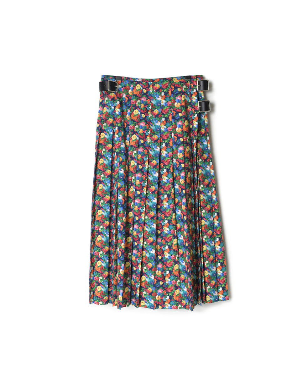 NOD1901LIB (スカート) LIBERTY LOW WAIST PLEATS WRAP SKIRT LENGTH 80cm